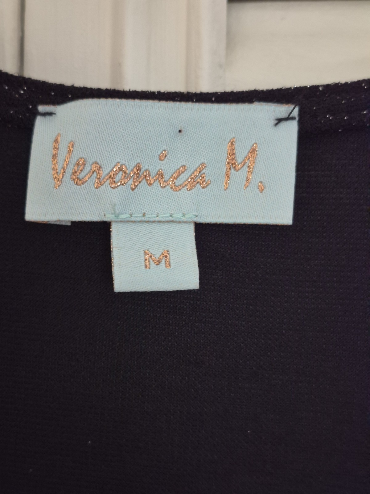 Veronica M. Black Glitter Jumpsuit Romper Size Medium Women’s Sleeveless