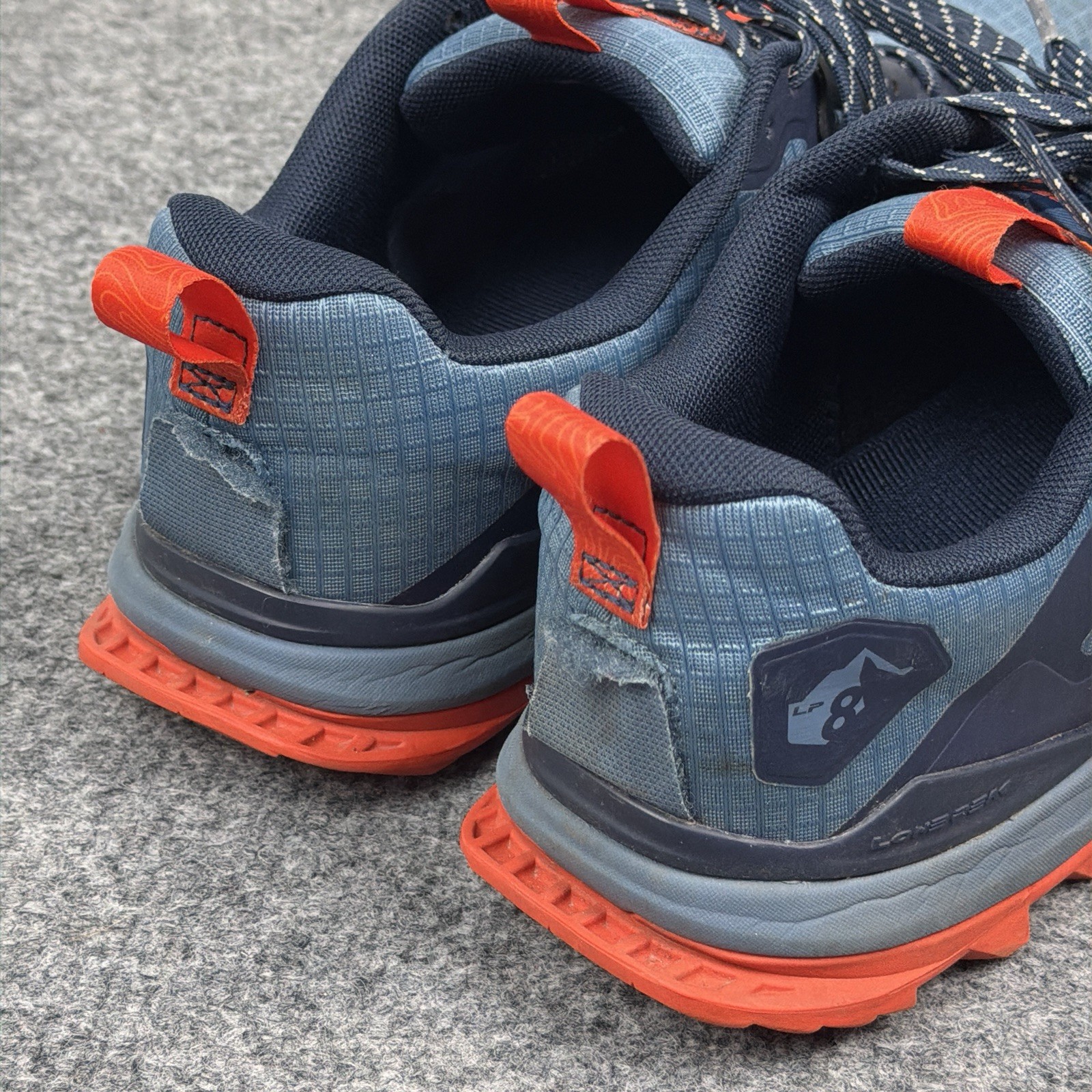 Altra Lone Peak Trail Running Shoes Mens 11.5 Blue Orange Zero Drop Hiking