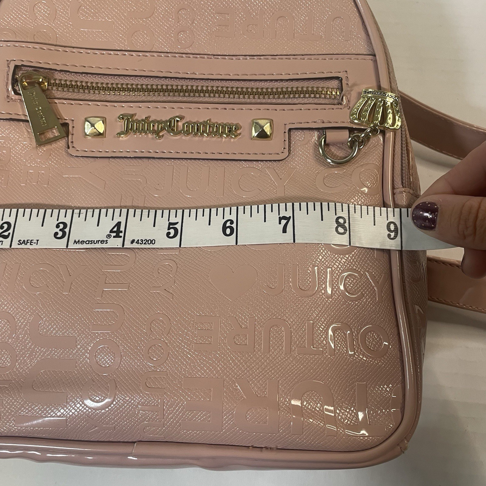 Juicy Couture Blush Pink Mini Backpack Purse 100% Polyurethane