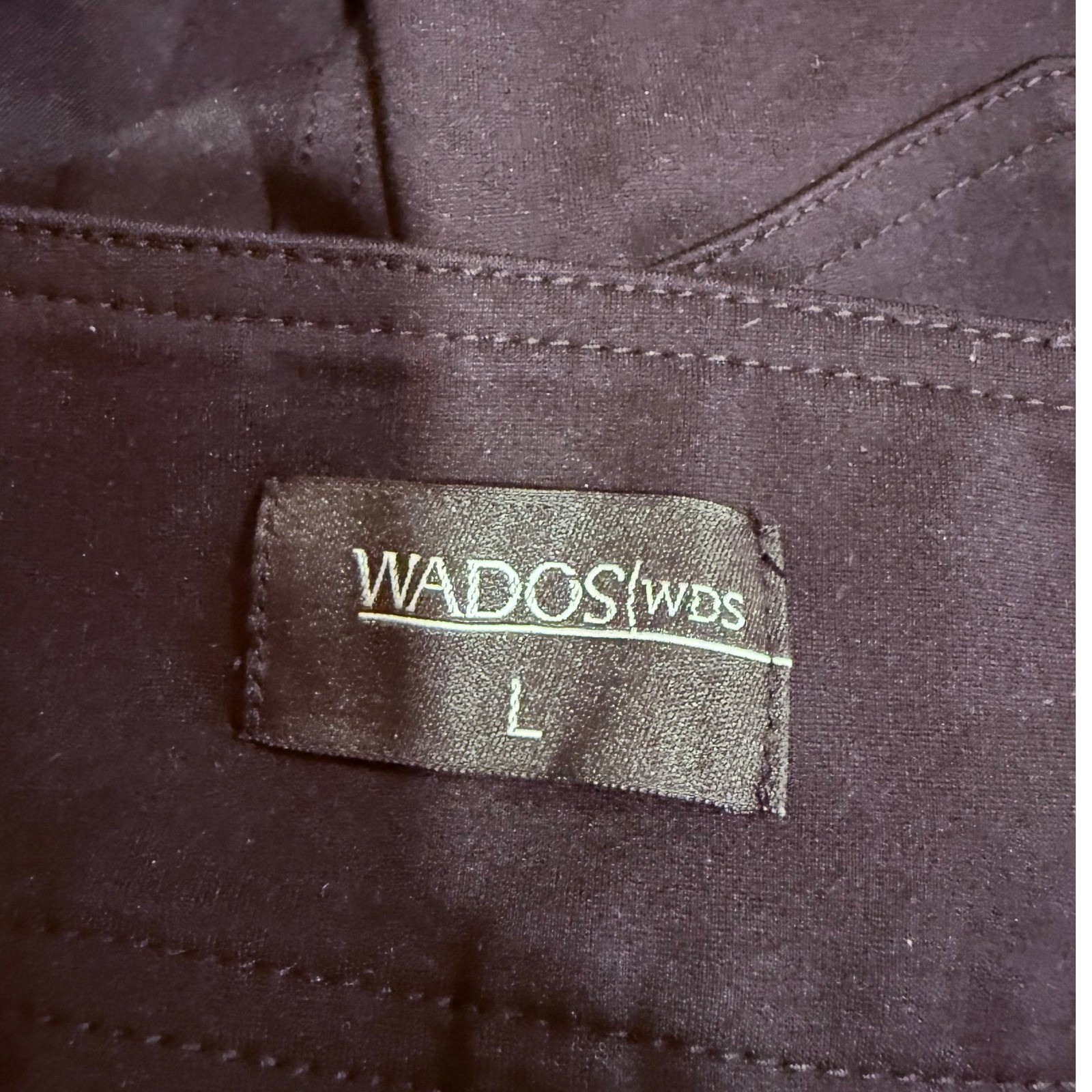 Wados Womens High Waisted Skinny Pants Black Stretch 3 Button Fly Size Large