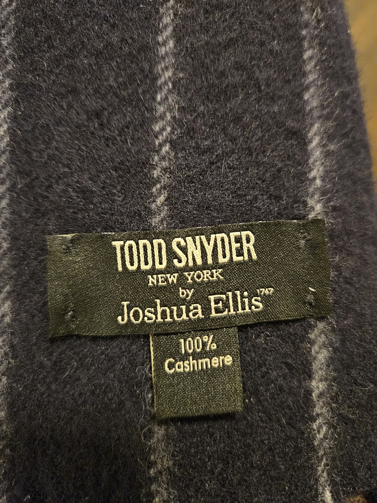 Todd Snyder Cashmere Scarf By Joshua Ellis Made In England