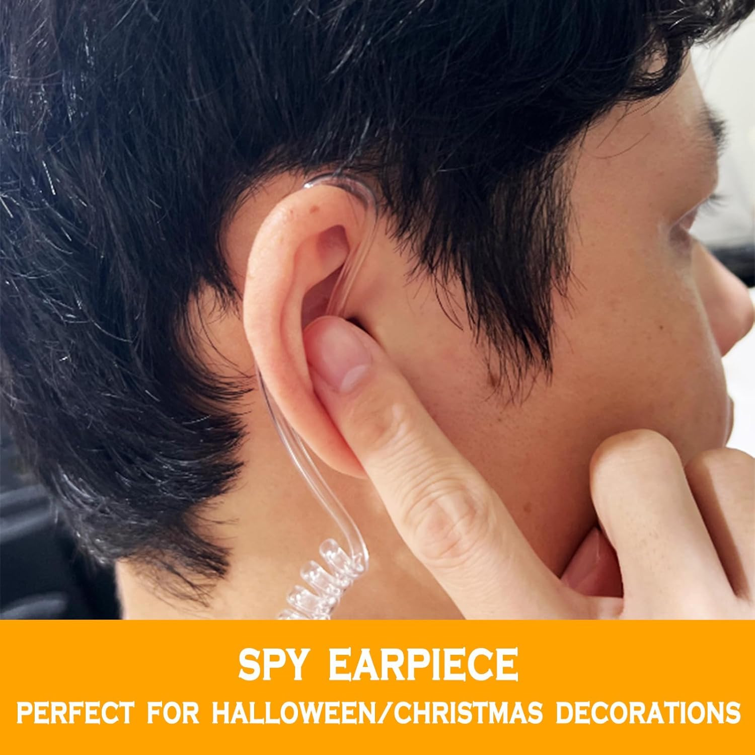 1PCS Spy Earpiece Headphones – Secret FBI Badge Prop Matching Costume Accessory
