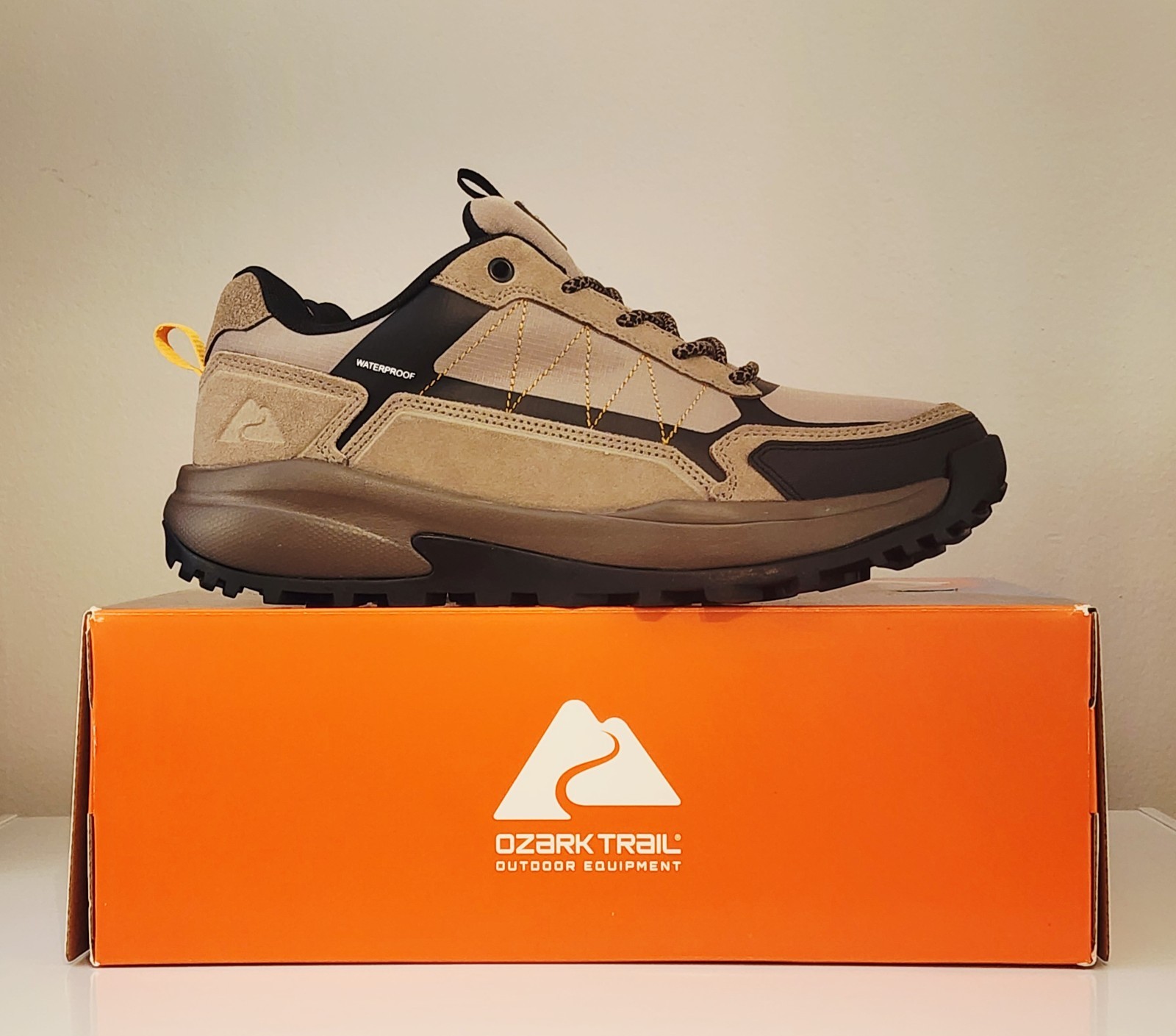 NEW Ozark Trail Waterproof Hiking Sneakers Shoes M OT WP HIKE LOW Taupe 9 or 12