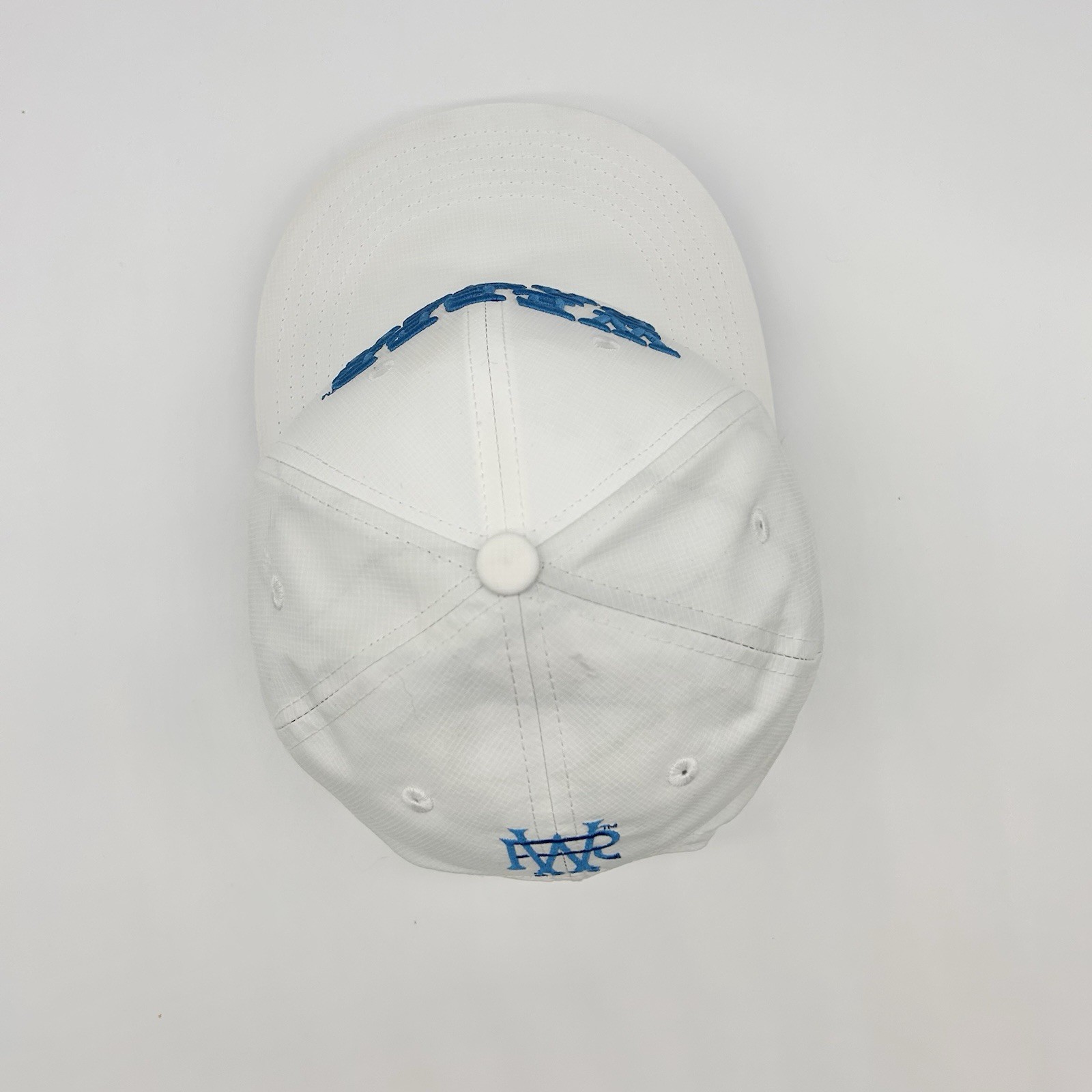 Weber Ranch Snapback Hat Cap White Blue Mesh Trucker Vodka Adjustable