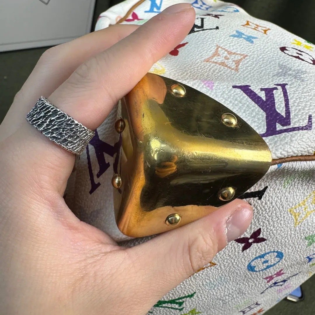 Louis Vuitton LV Monogram Multicolore White Blanc Speedy 30