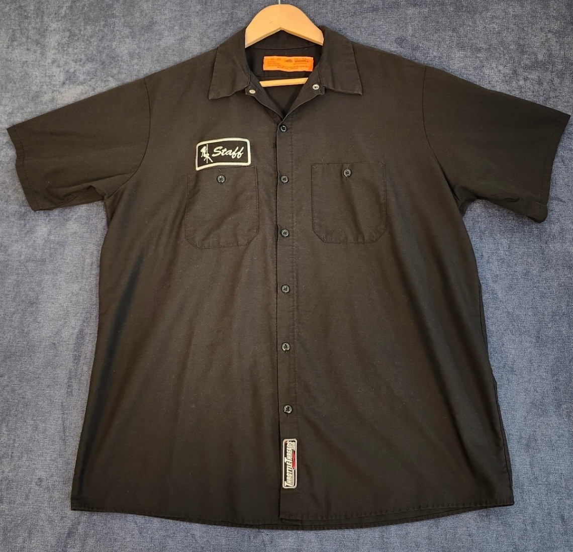 Throttle Threads Red Kap Men’s XL Short Sleeve Black Button Up Work Shirt