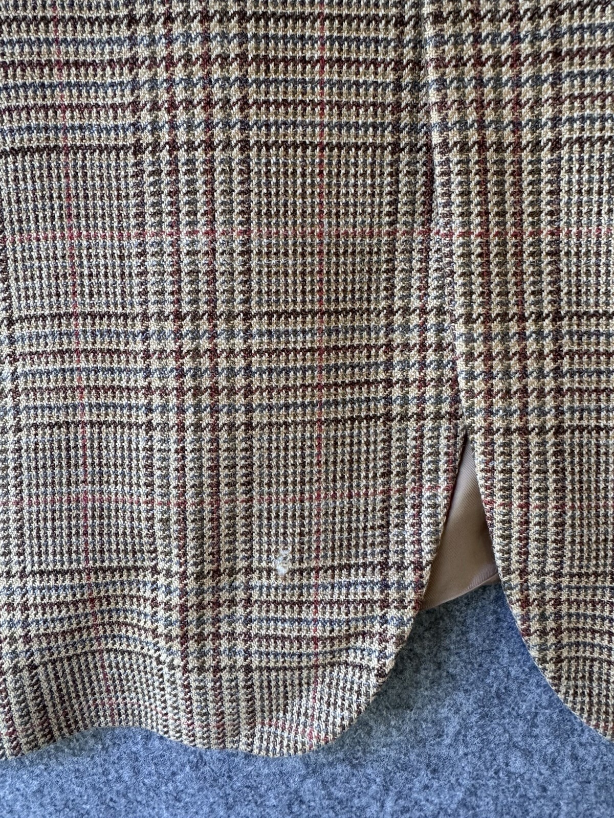 Brooks Brothers Men’s Brown Plaid Tweed Silk Linen Wool Sport Coat 44 Made Italy