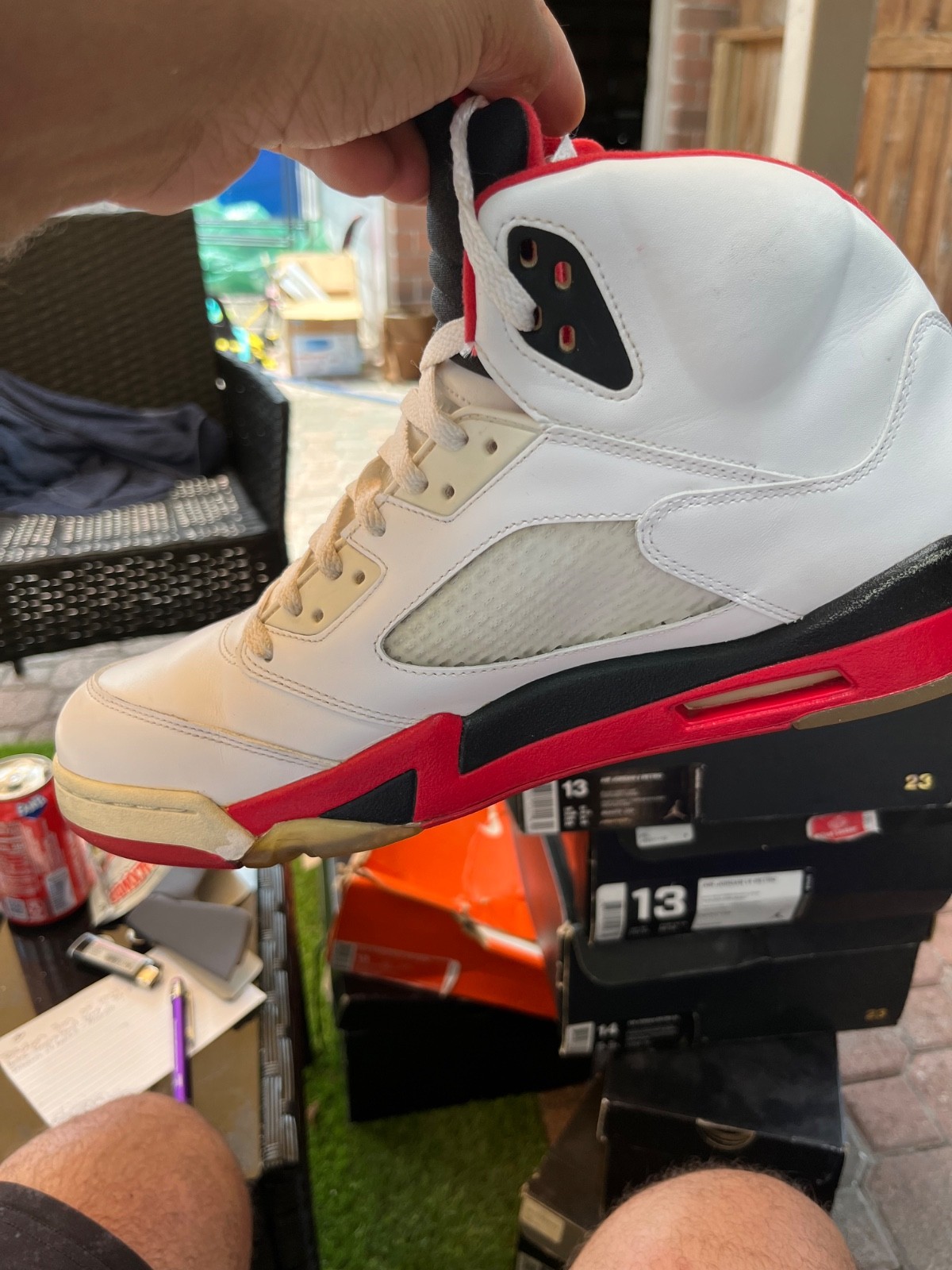 Size 13.5 – Air Jordan 5 Retro 2013 Fire Red