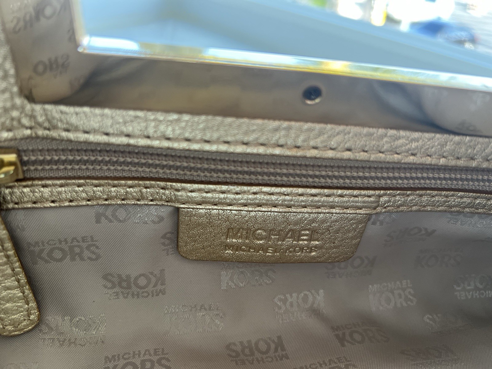 Michael Kors Metallic Gold Clutch