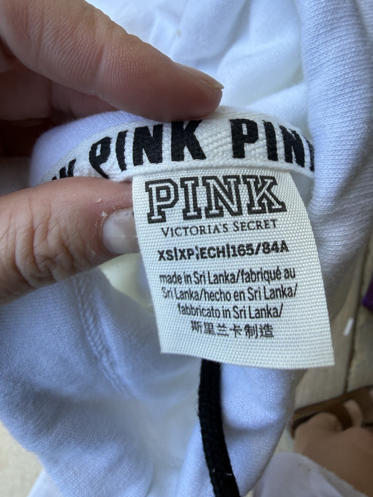 Victoria’s Secret PINK Size XS Bling Sequin Campus Sweatshirt Cowl Neck Rainbow