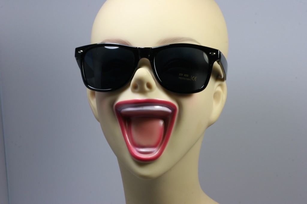 Black Mobster Retro Sunglasses 80’s Vintage UV400