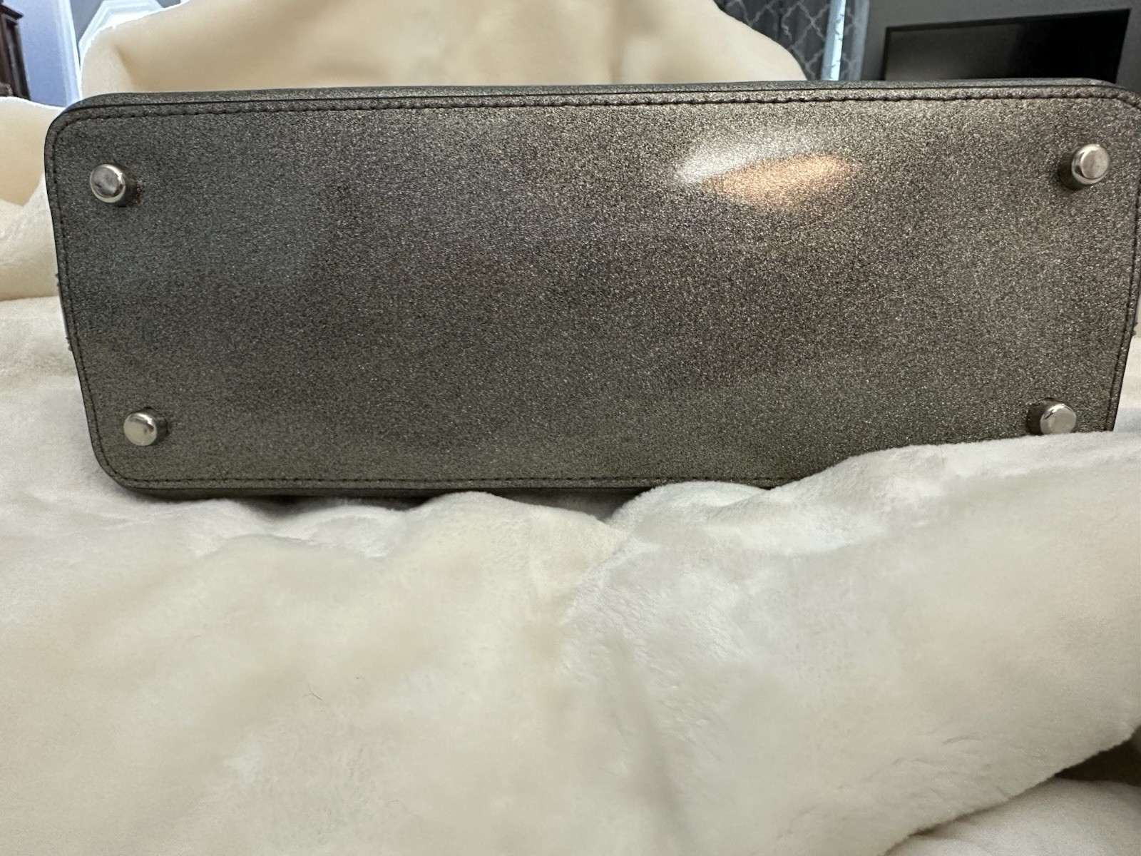 NWT Coach Mini Sierra Metallic Purse And Matching Wallet Set In Silver