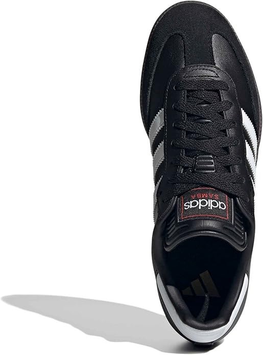 adidas Samba Indoor Sneaker, Black/White/Gum, 3.5 US Unisex Big Kid – NEW