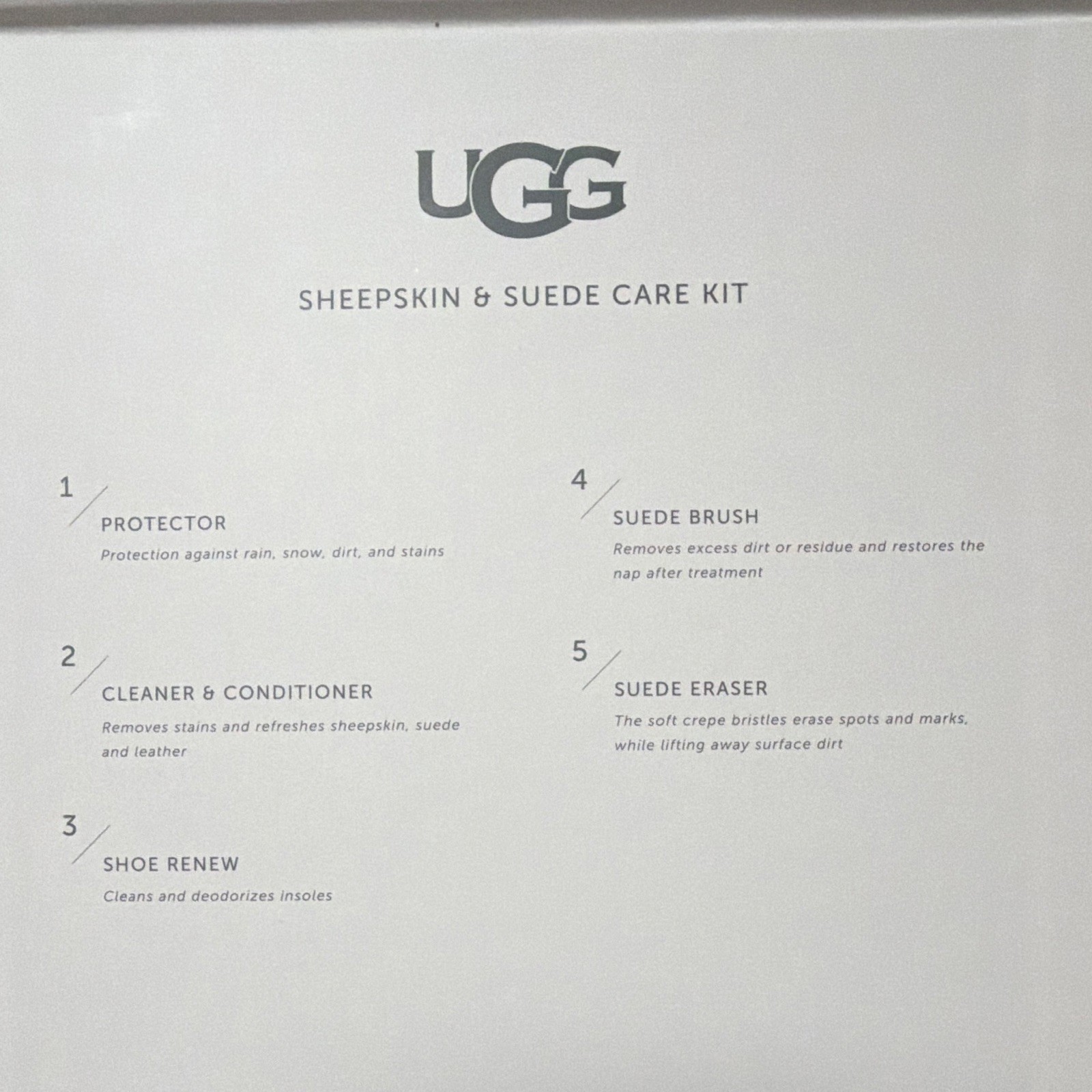 UGG Sheepskin & Suede Care Kit Protector Cleaner Conditioner Brush Eraser