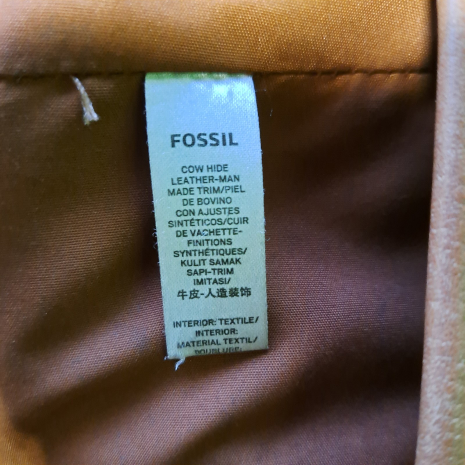 Fossil Rayna Drawstring Crossbody Brown Leather SHB2824210 Preowned