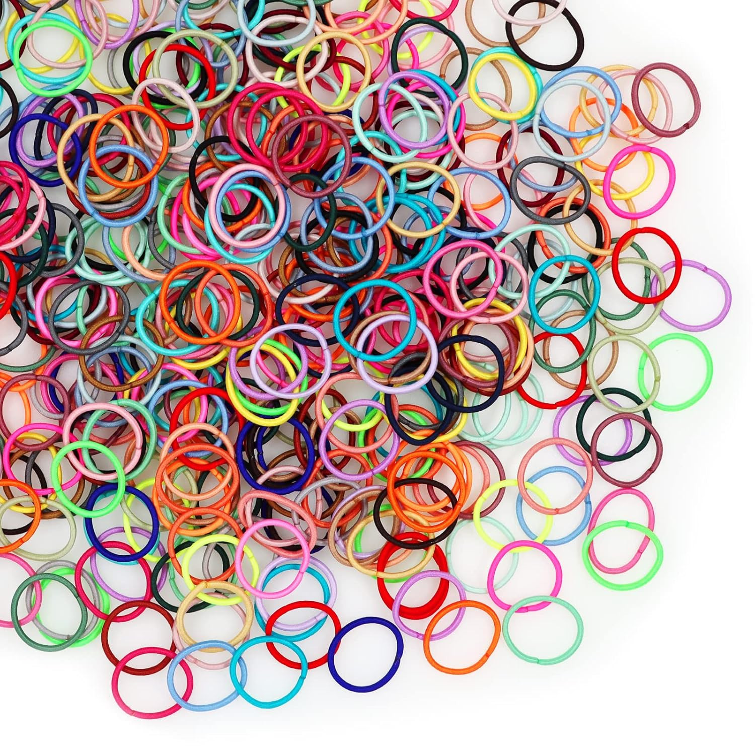 200PCS Small Hair Ties No Crease Baby Hair Ties Elastic Hair Ponytail Holder
