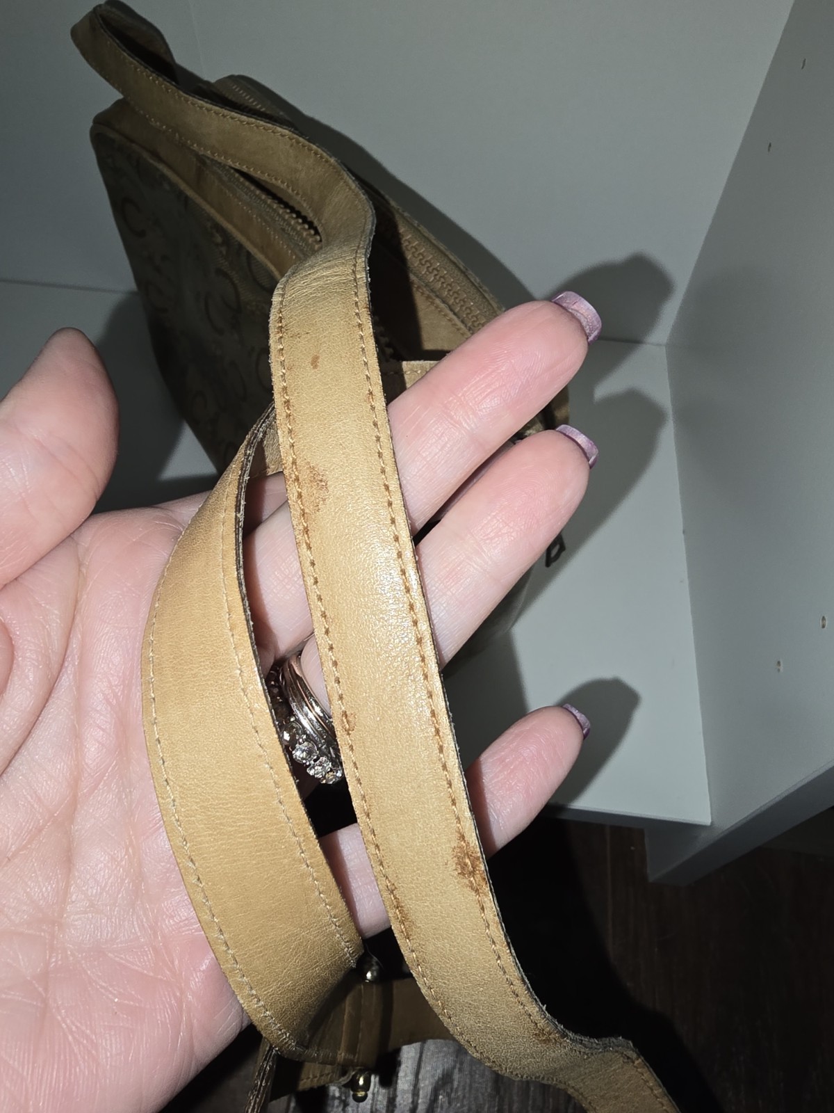 Celine C Macadam Canvas Shoulder Bag