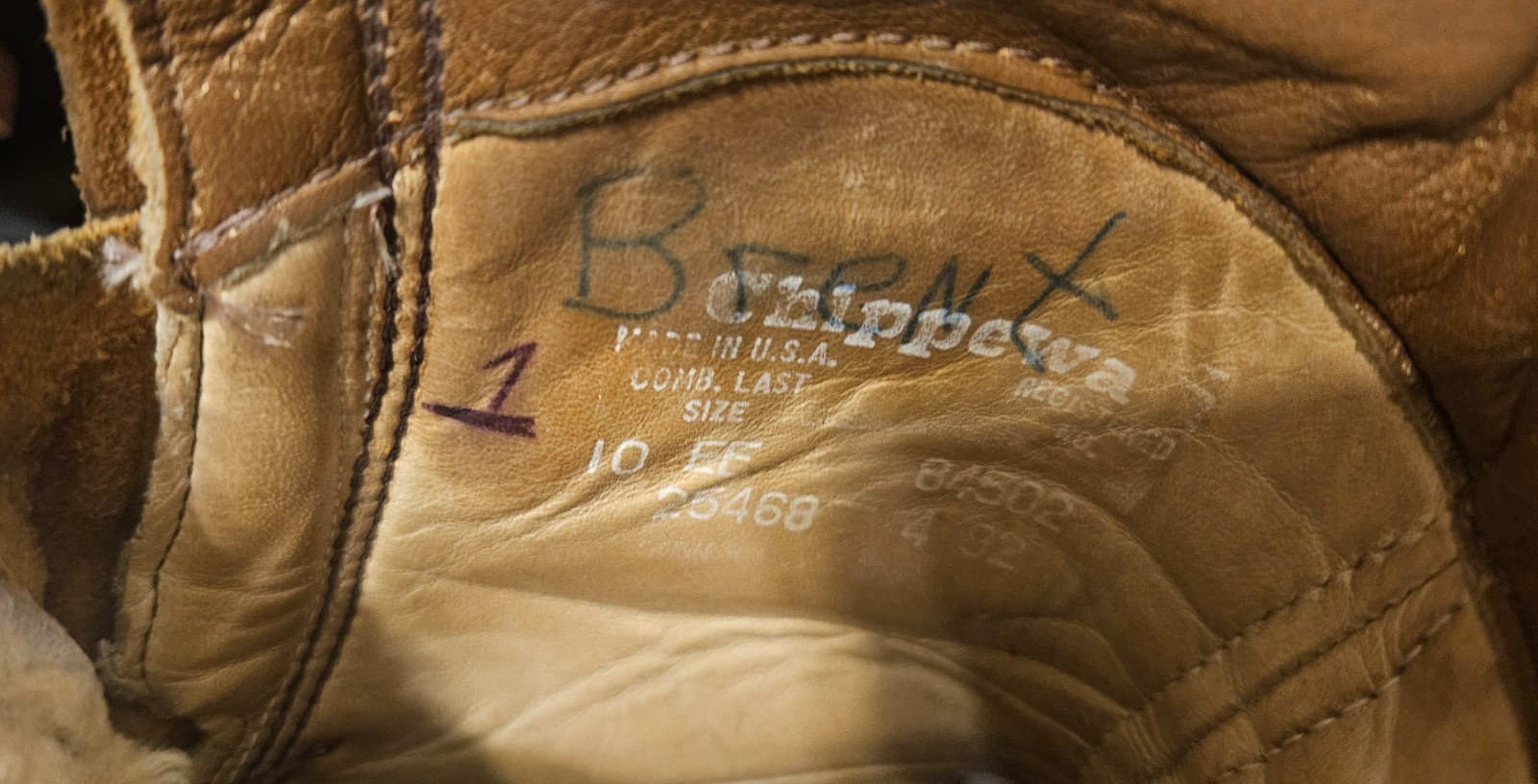 Vtg USA Made Original CHIPPEWA Arctic 8″ Rugged Leather Boots Men’s 10 EE