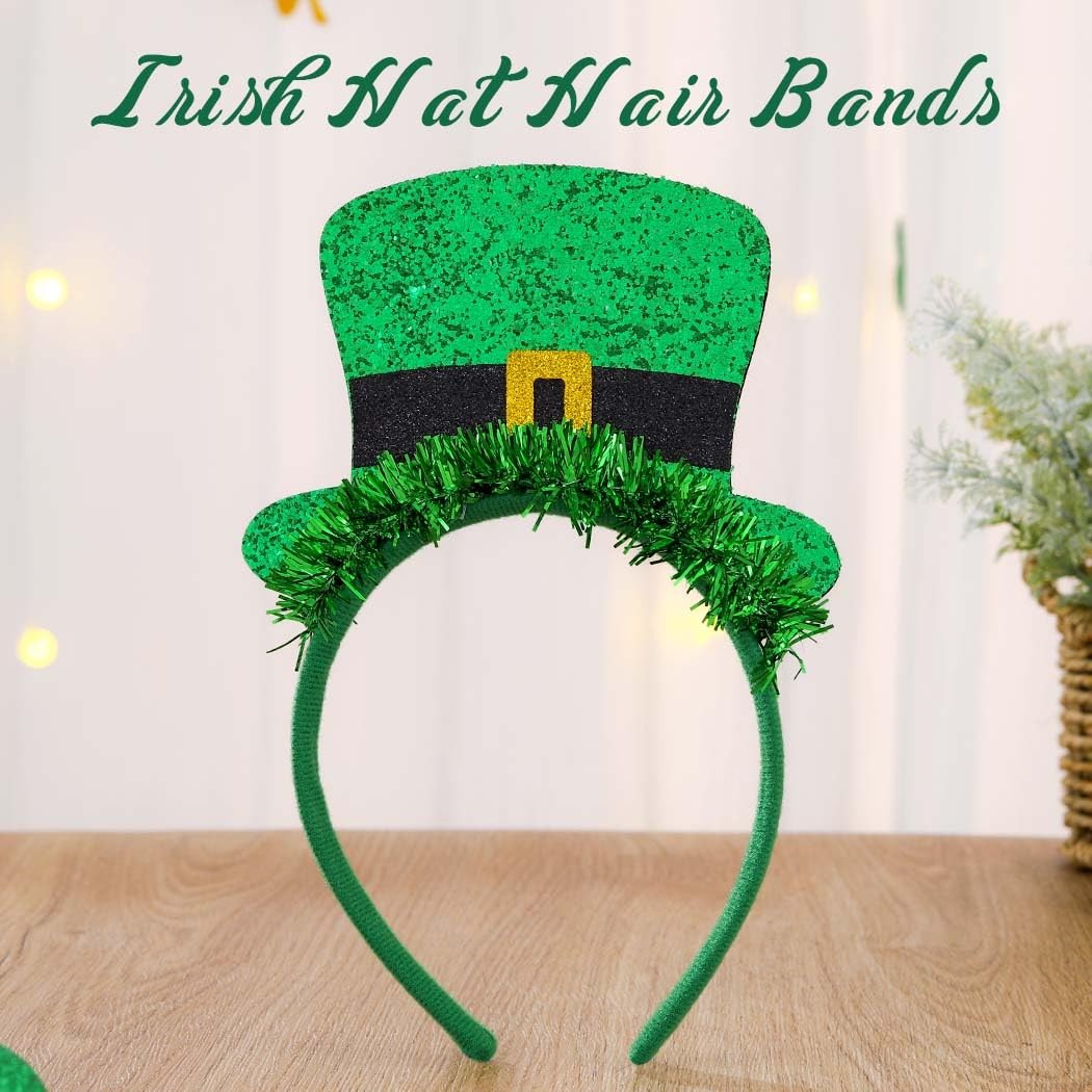 Uranian St. Patrick’s Day Headbands Green Hat 4.3*5.1 IN/11*13 cm,