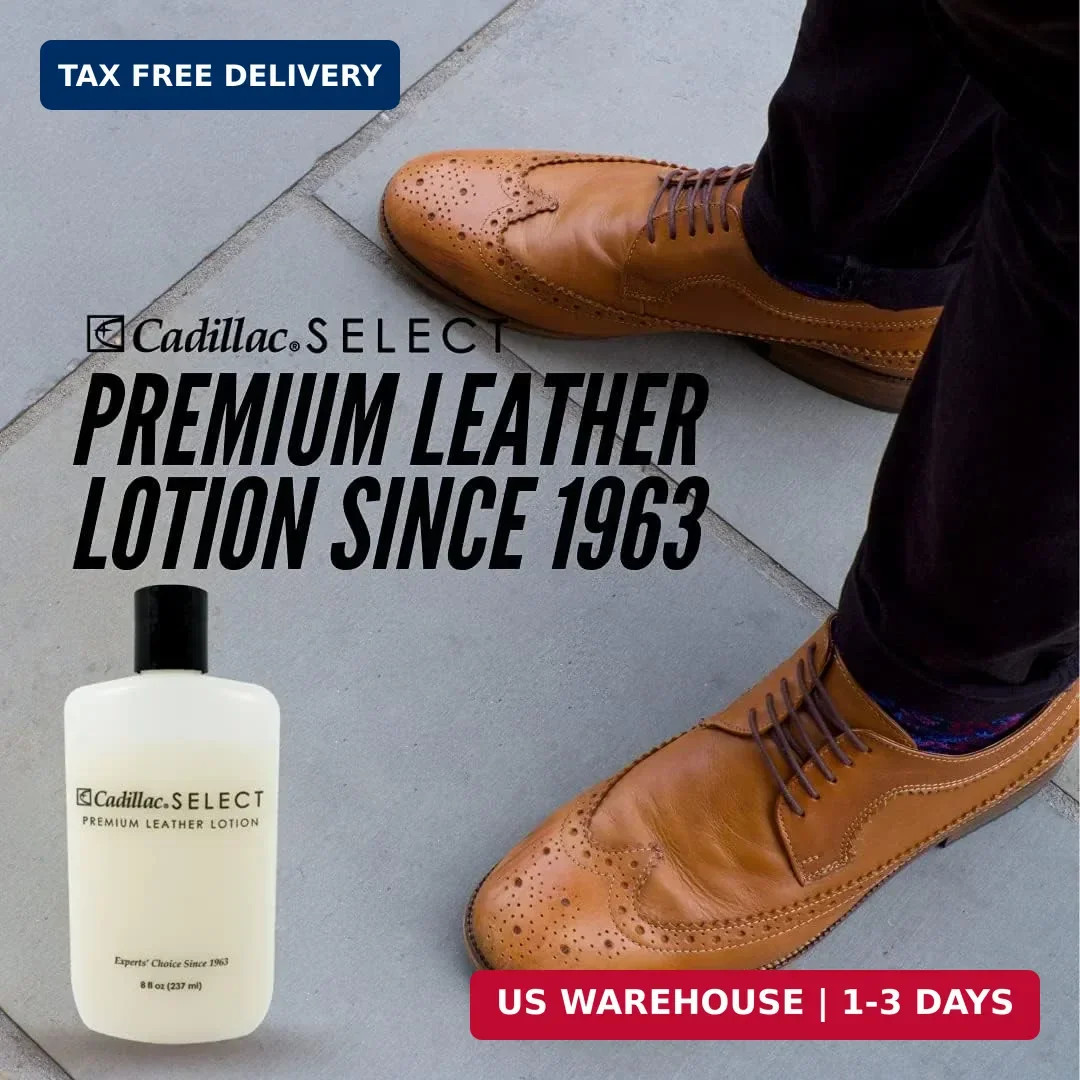Cadillac Select Leather Lotion Cleaner and Conditioner- For Handbags, Sofas, Jac