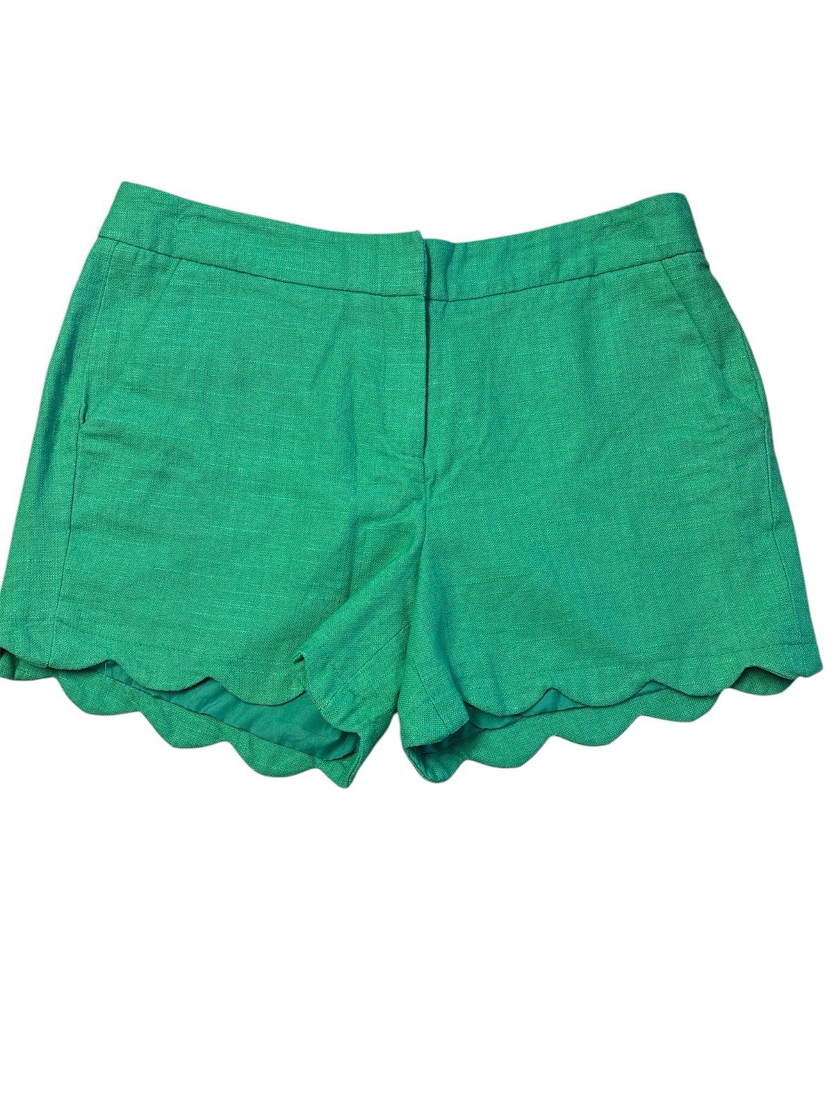 Cynthia Rowley Shorts Women Sz/8 Green Mid Rise Lined Chino Pockets Casual NWT