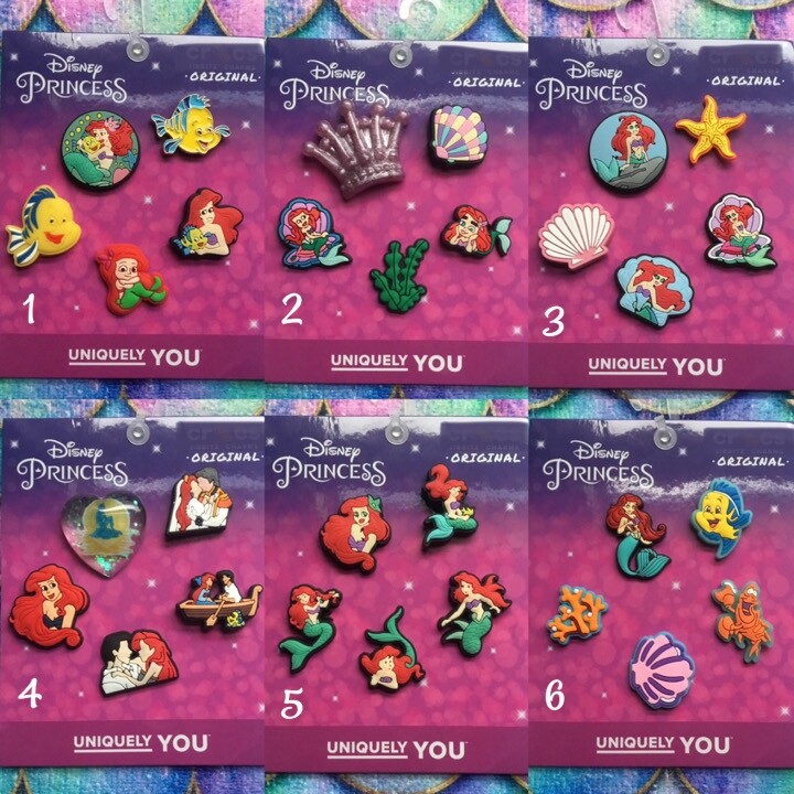 Crocs Handmade jibbitz 5pc The Little Mermaid Ariel Sebastian shoe charms set 13