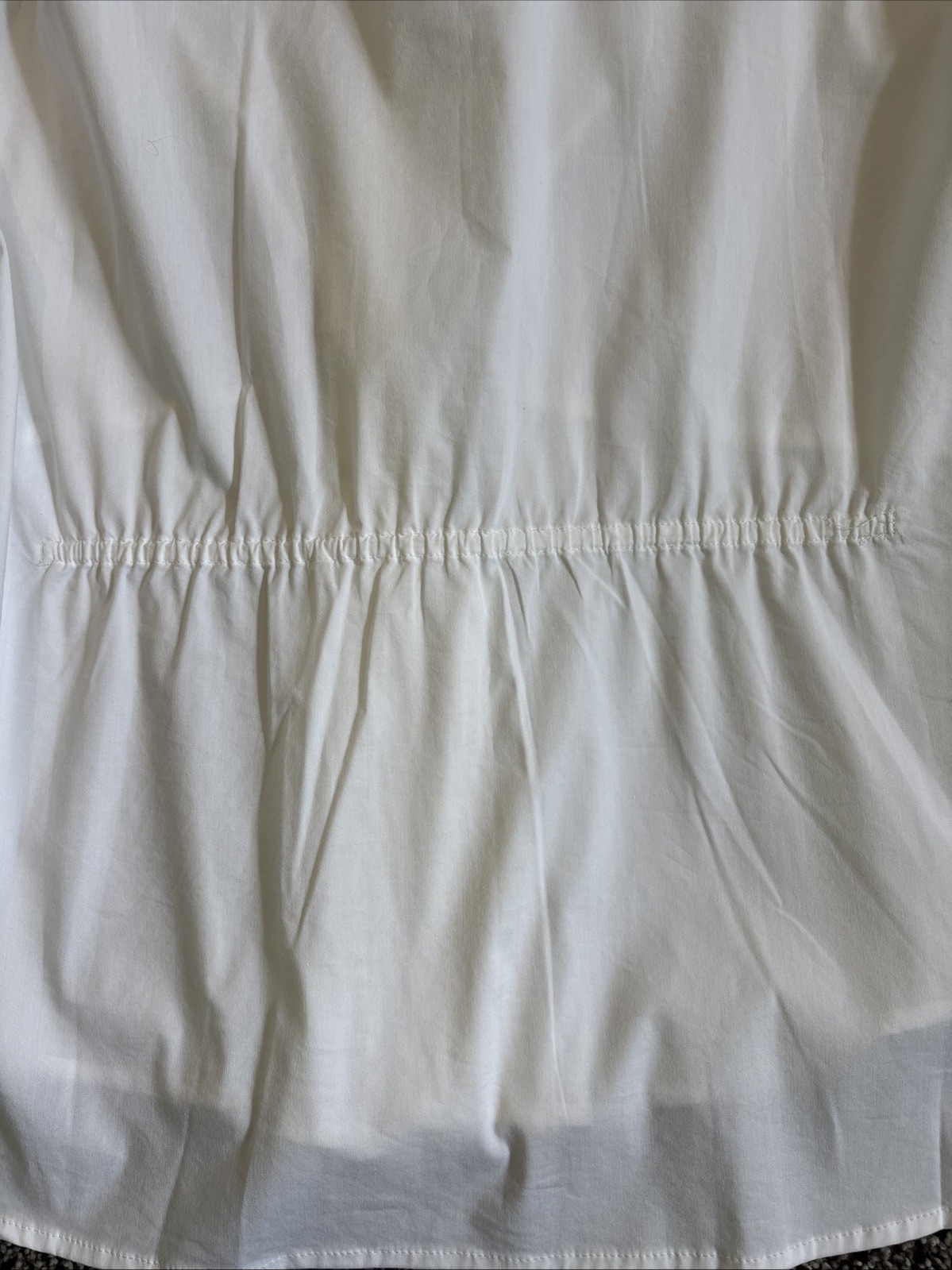 J. Jill Wearever Collection Poplin Shirt Ruched Twist Front Detail XL White