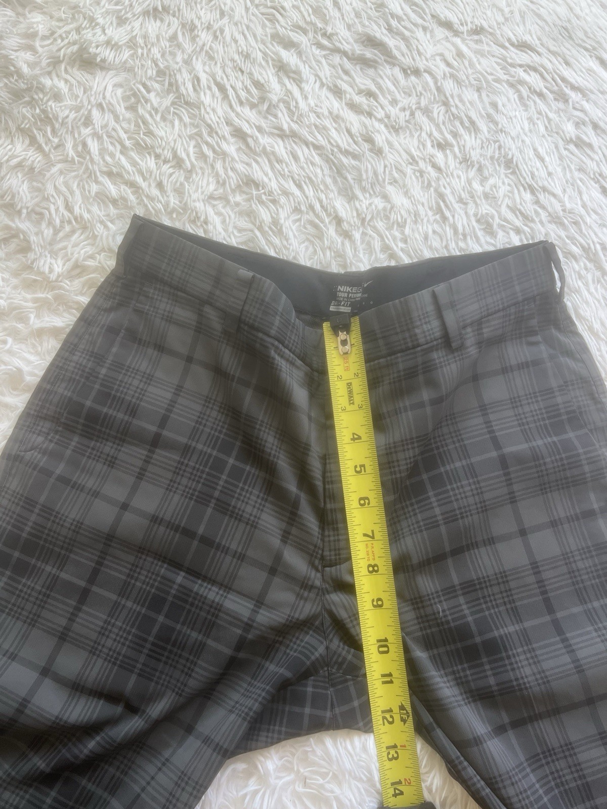 Nike Pants Mens 33×30 Gray Black Plaid Golf Tour Performance Dri-FIT Stretch