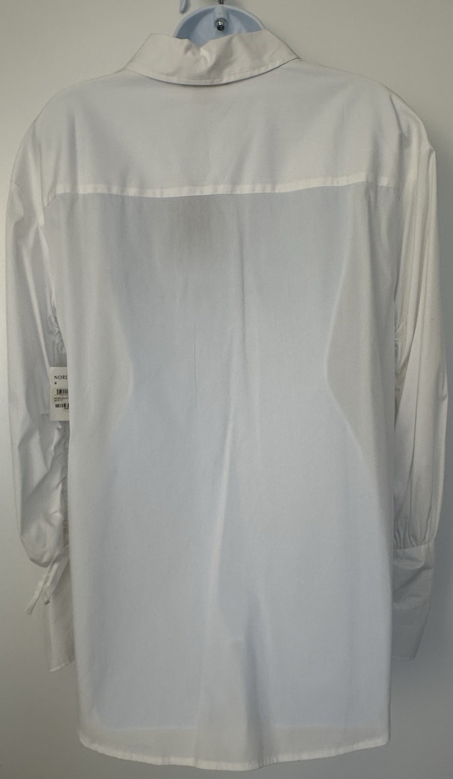 NWT Nordstrom Trouvé Women White Button Down Dress Shirt French sleeves Small