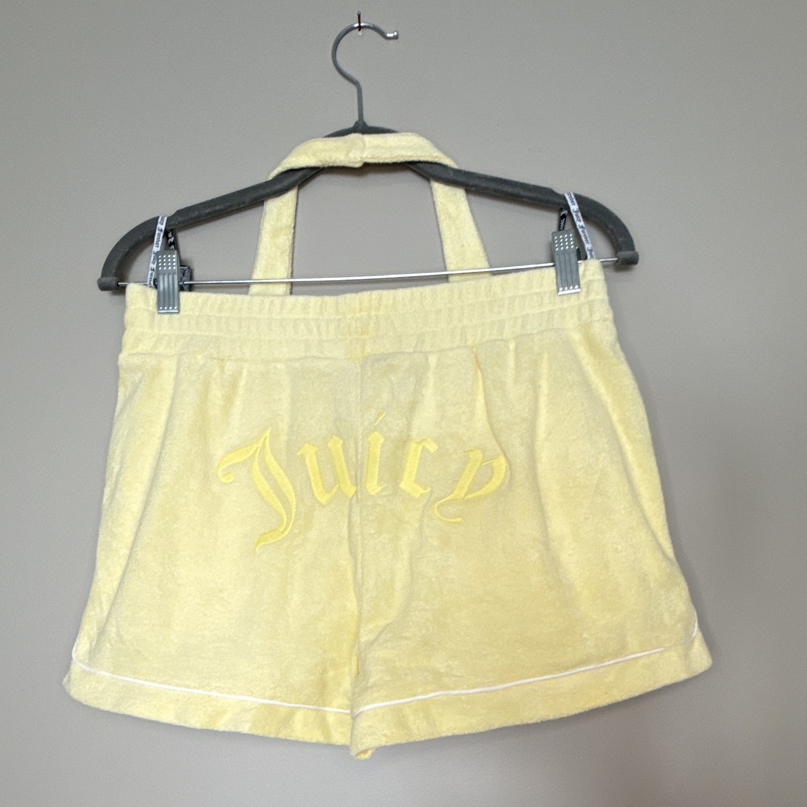 Juicy Couture Yellow Terry 2pc Shorts & halter Set – S