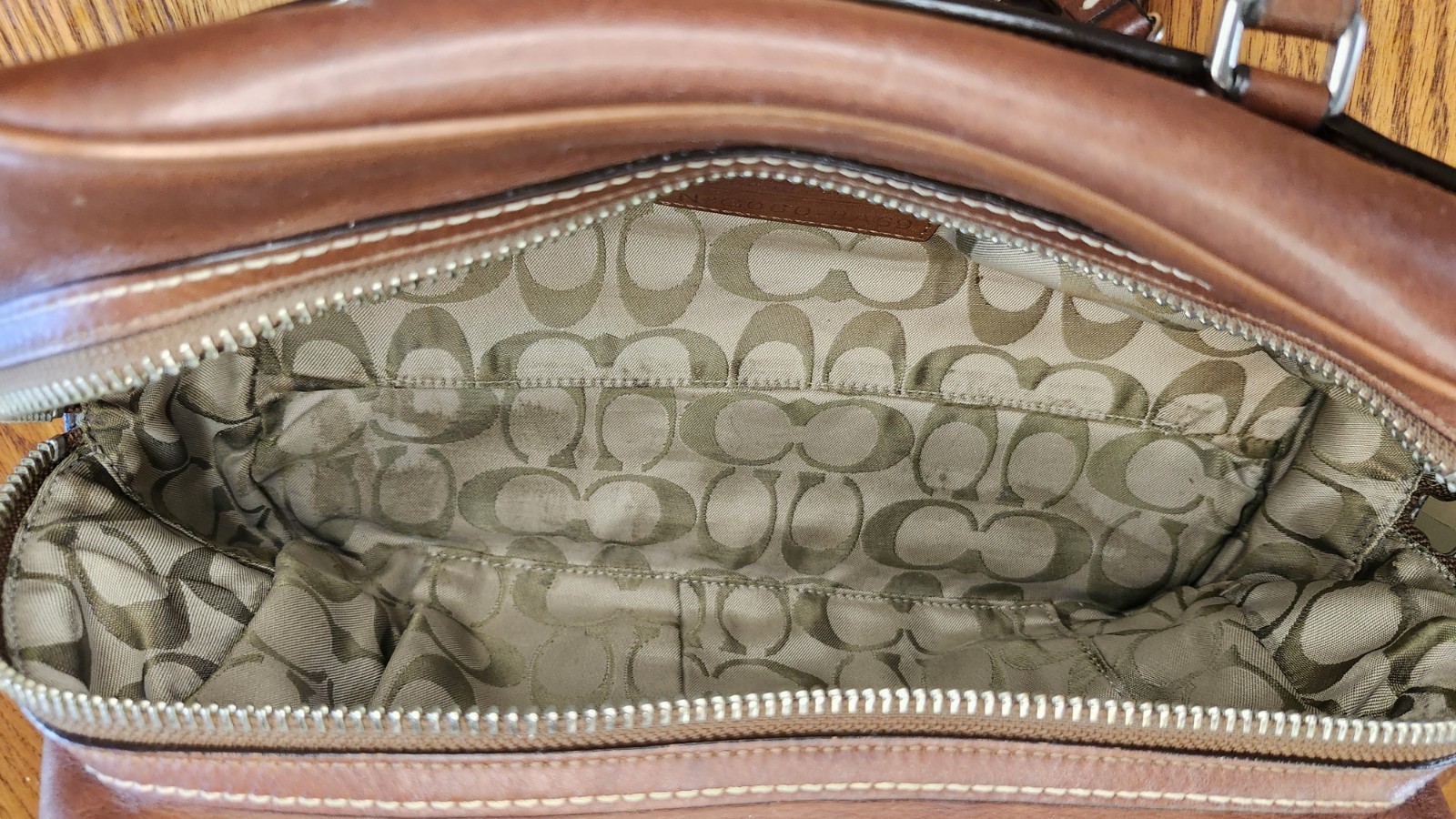 Vintage Coach Hamilton Tanned Cognac Brown Leather Tote Bag Satchel y2k