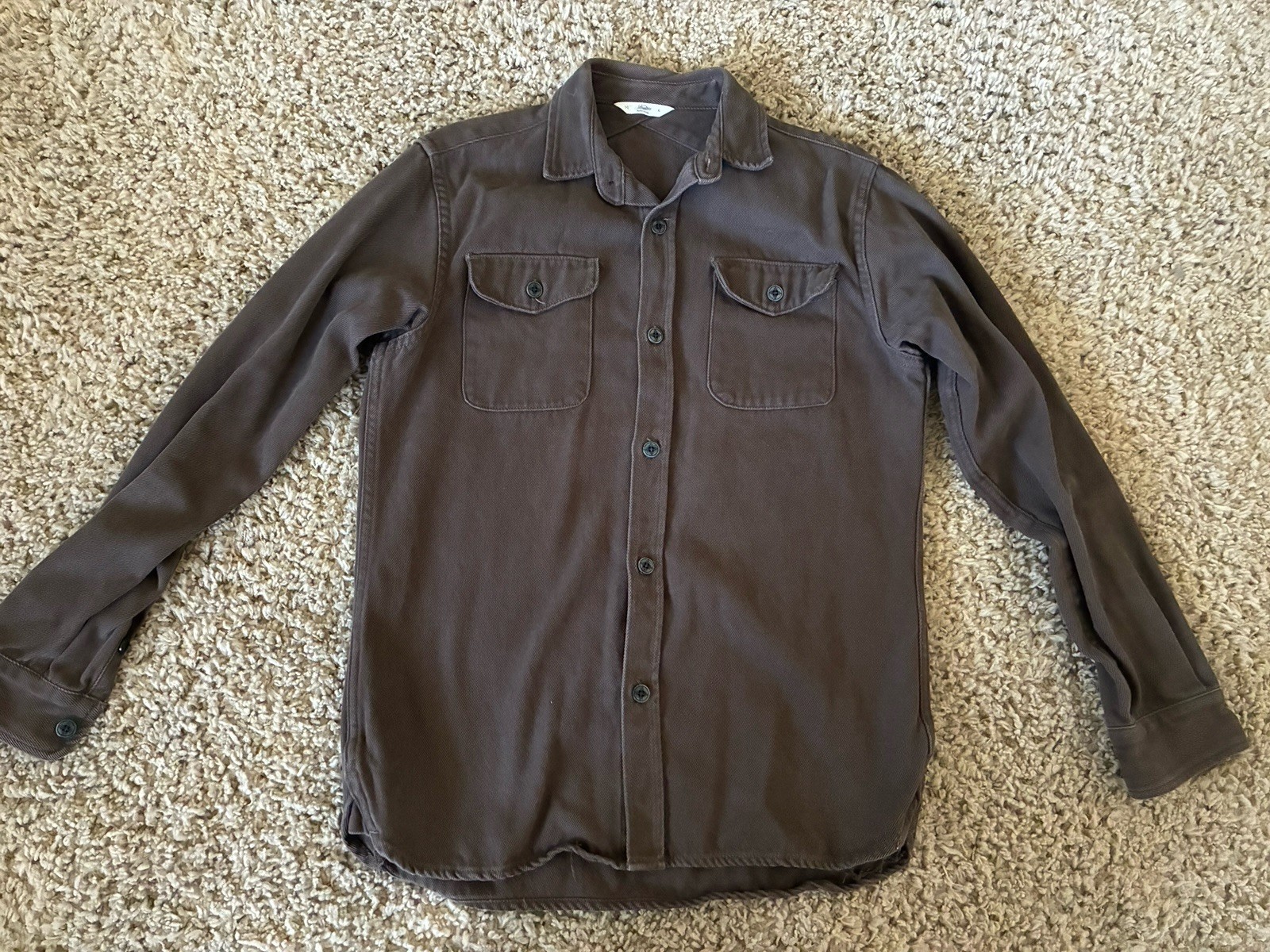 3Sixteen CPO Shirt Brown color Size L