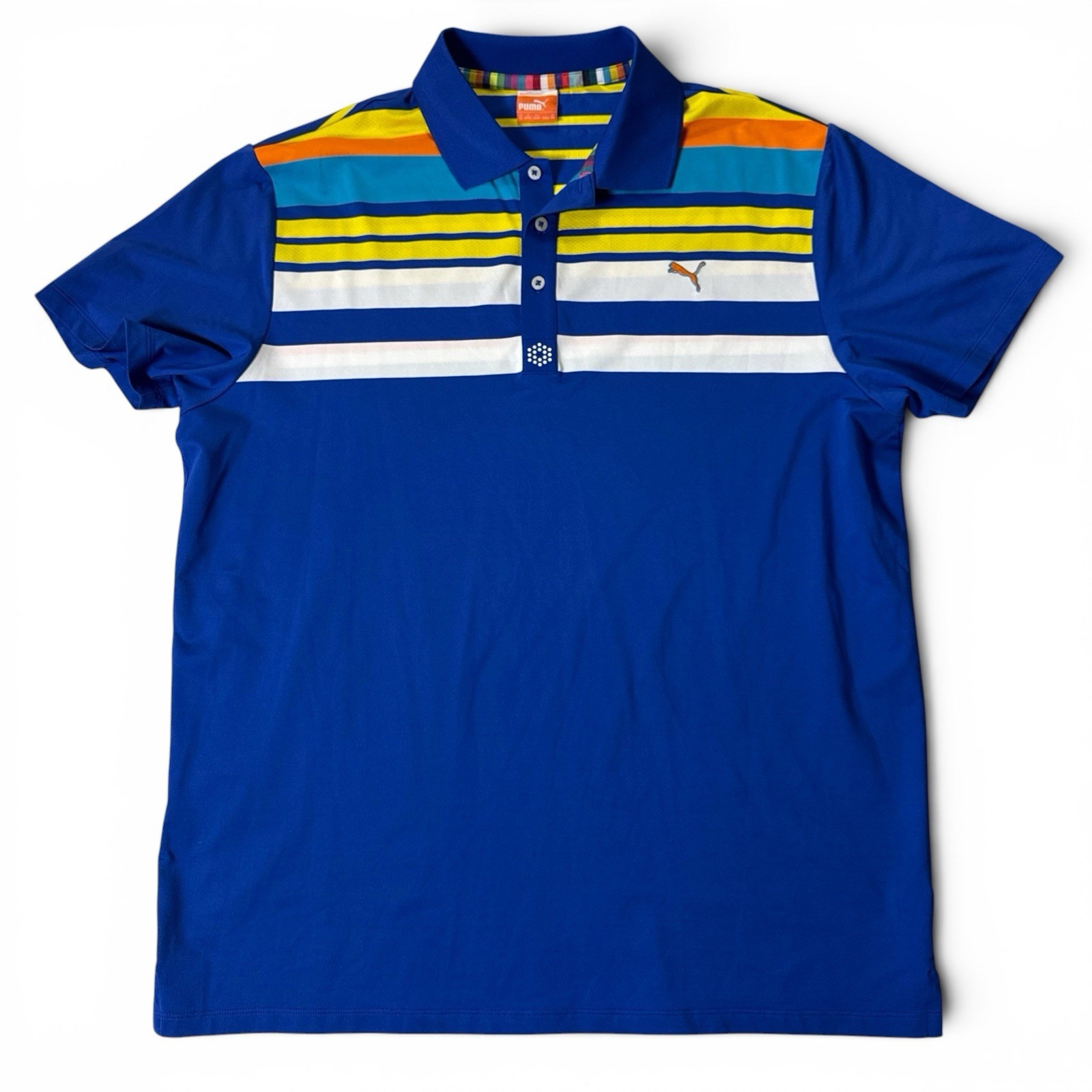 Puma USP Dry Polo Shirt Mens XL Blue Cobra Golf Wicking Performance