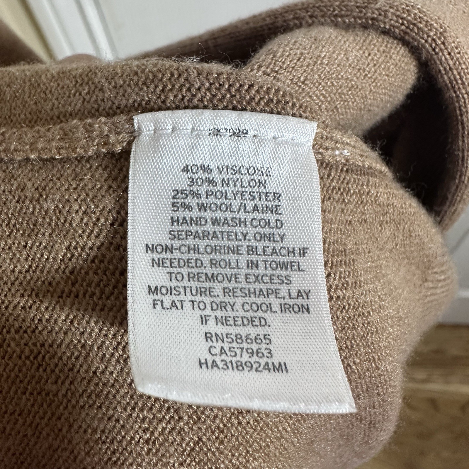 Halogen XL Brown Knit Cardigan Sweater Open Front Pockets Long Sleeve Lagenlook