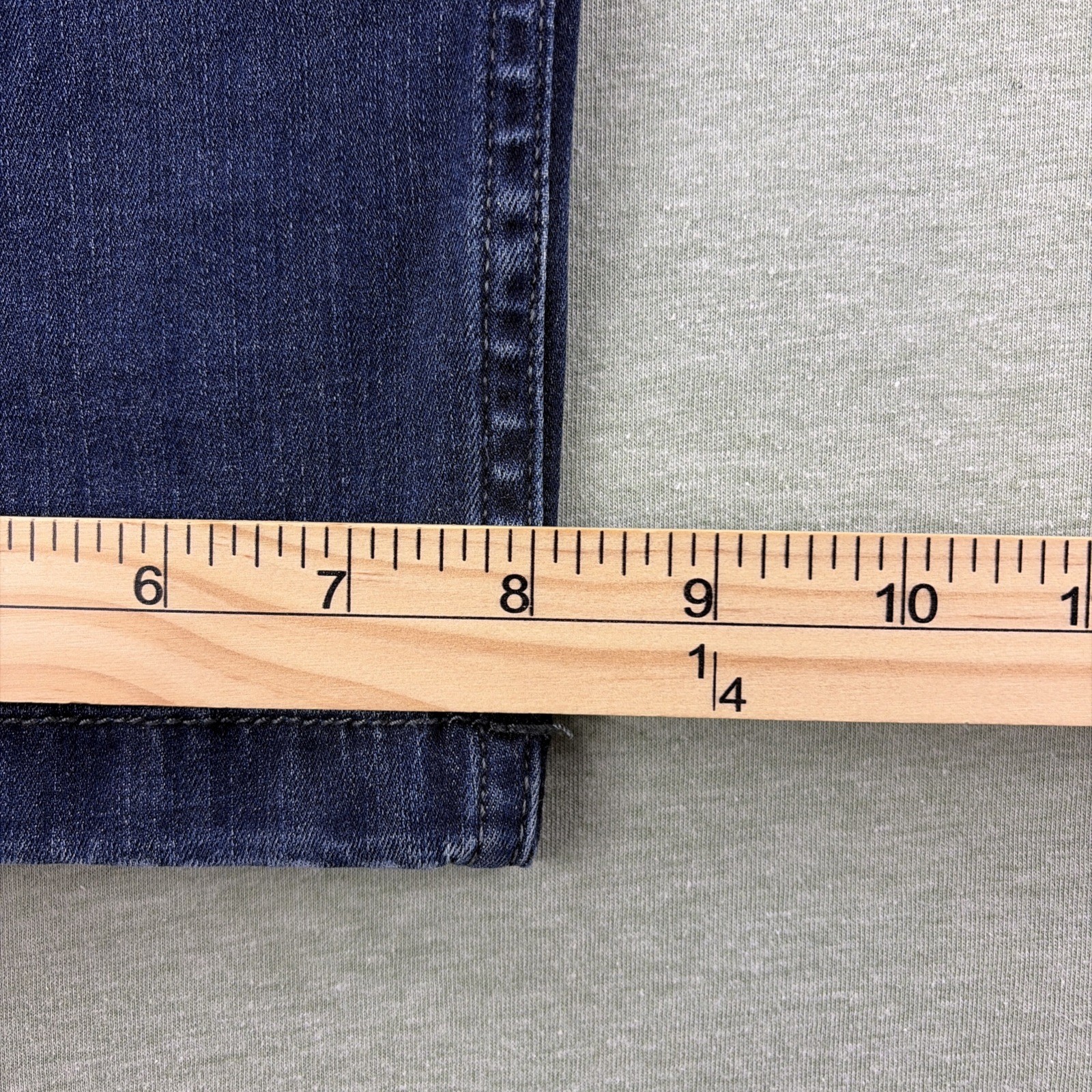 Mugsy Fultons Straight Fit Jeans Mens Size 44×30 Blue Dark Wash Denim Stretch