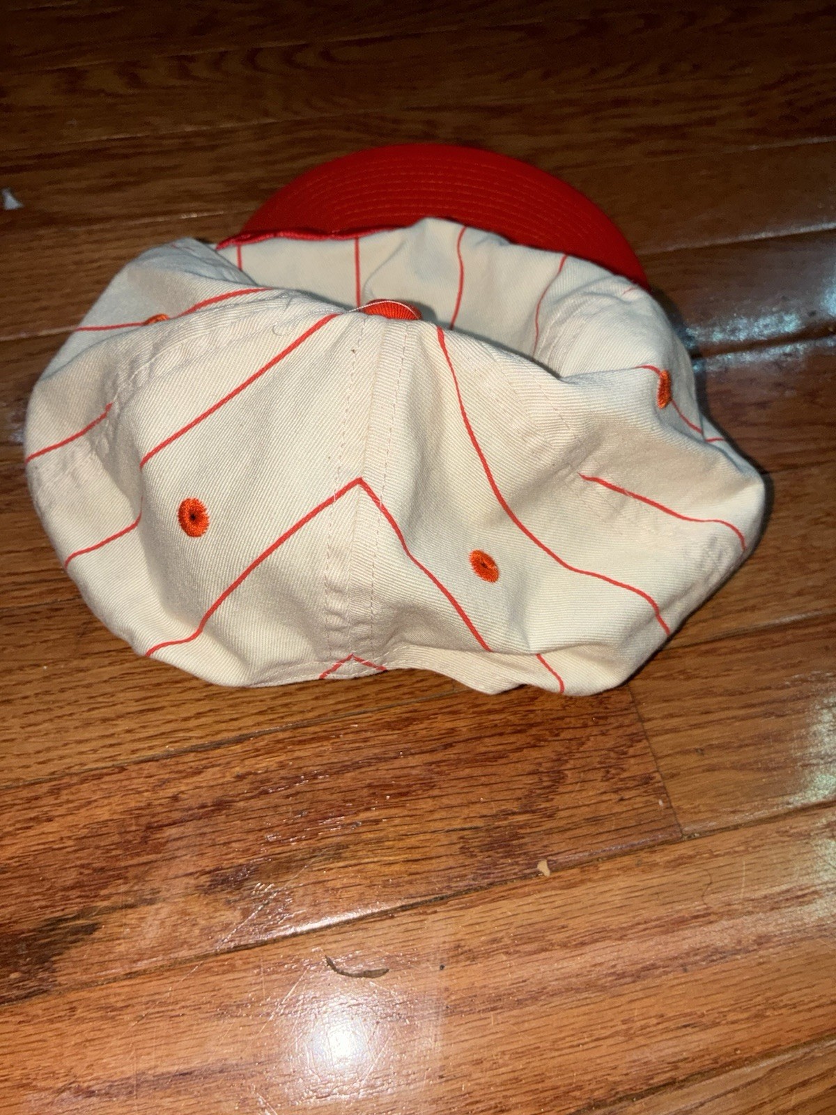 Vintage Coca-Cola Pinstripe Baseball Snapback Hat Big Script promo cap