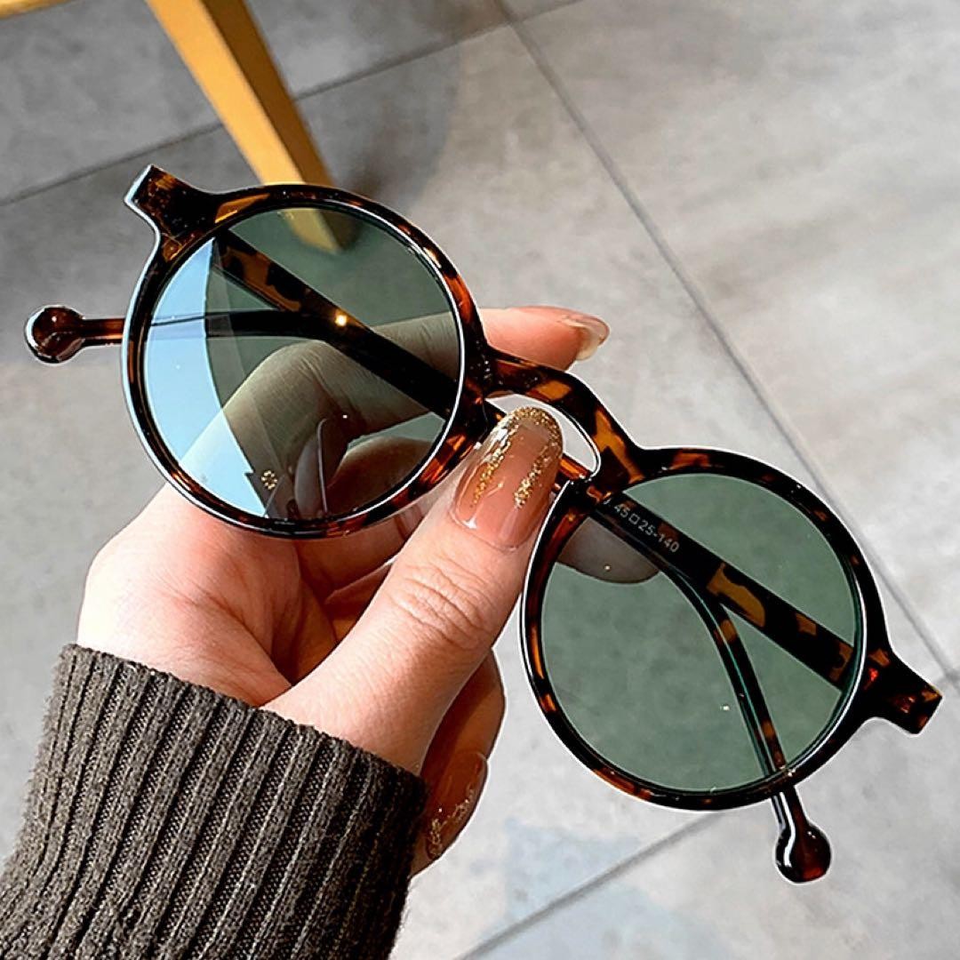 Sunglasses Round Glasses Tortoiseshell Pattern Lens Fashion Glasses