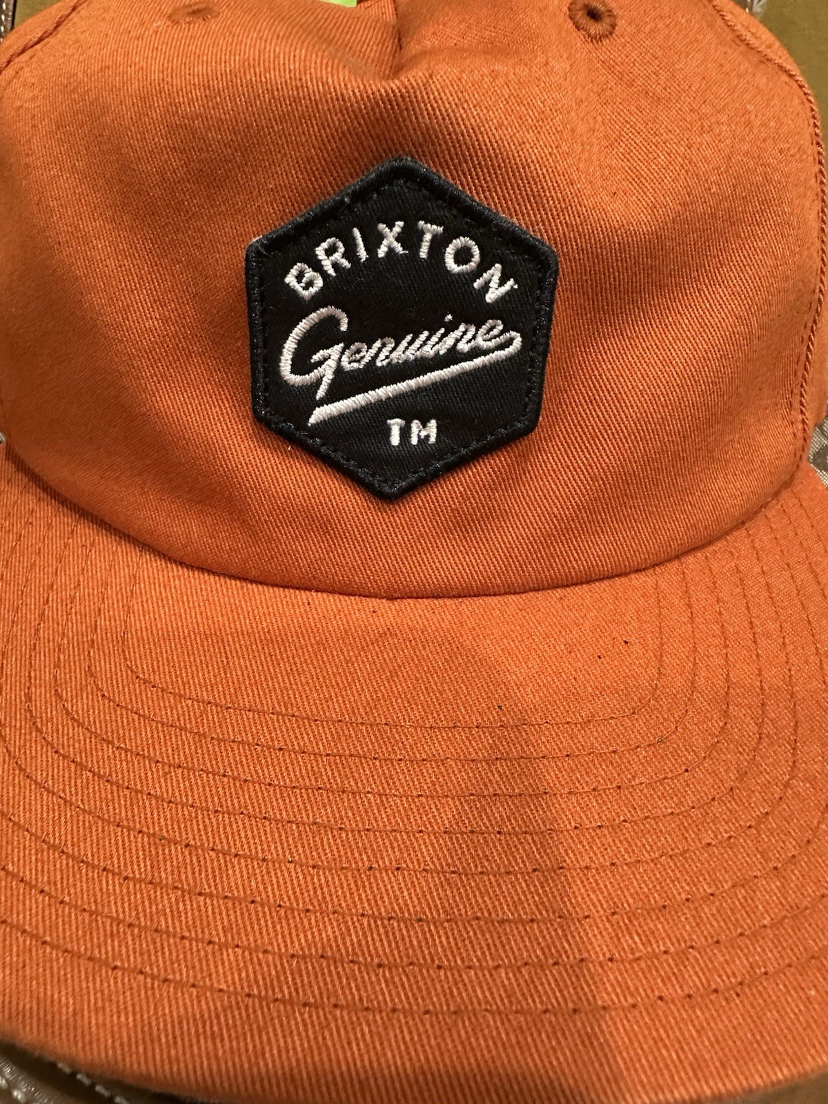 Brixton Men’s Solid Orange Baseball Cap Hat, One Size Fits Most