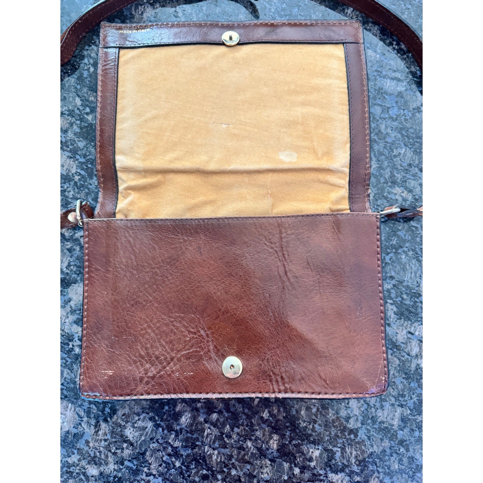 Vintage Brown Leather Celine? Horse Carriage Shoulder Bag Equestrian Flap Purse