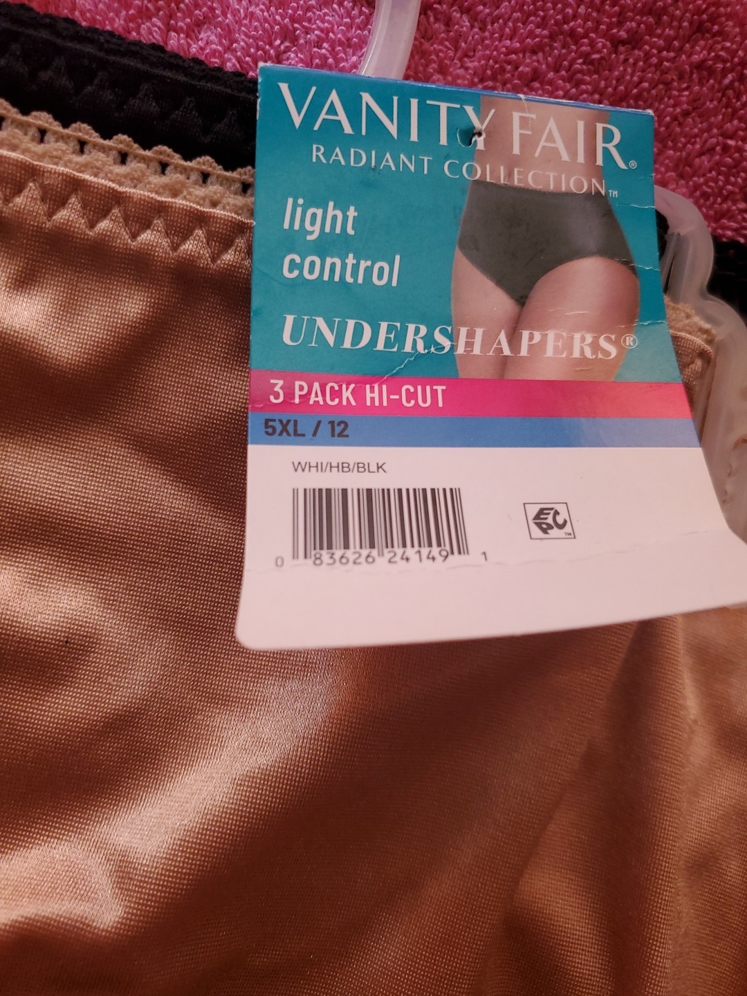 Vanity Fair 2-Pk HI-CUT UNDERSHAPERS light control Panties Nylon 5X/12 3448301