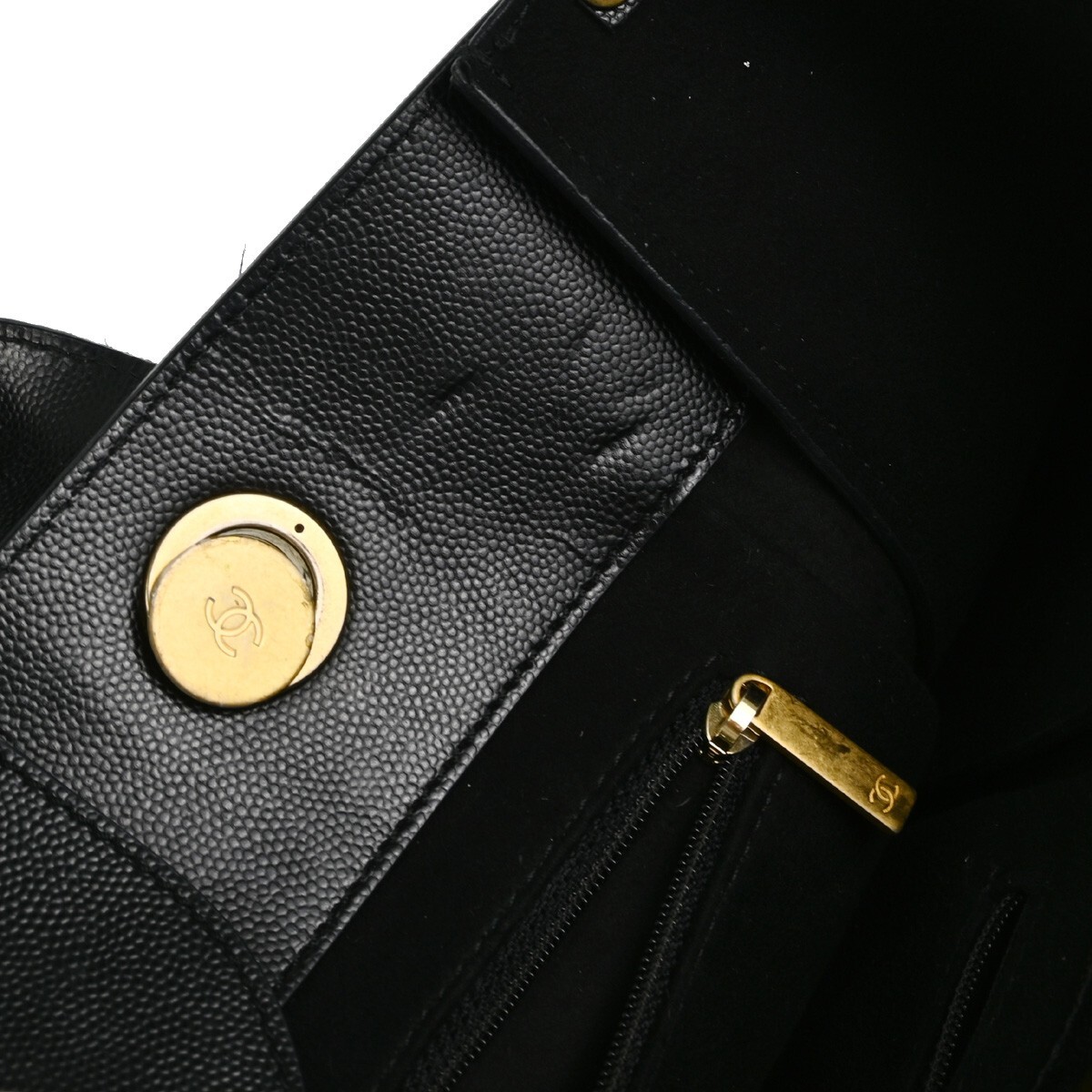 Chanel Black Calfskin Small Deauville 2way Tote Bag 144035