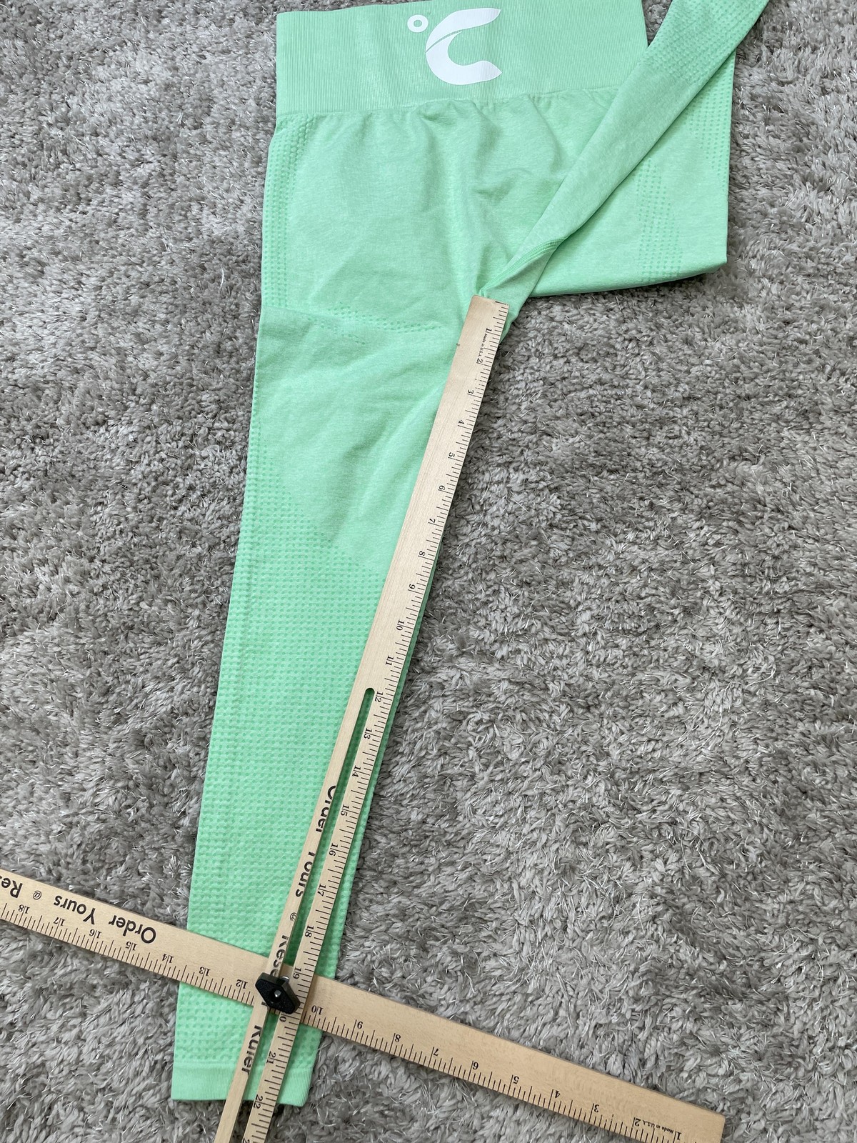 Celsius Live Fit Leggings Womens Medium Green High Waist Seamless Workout Yoga