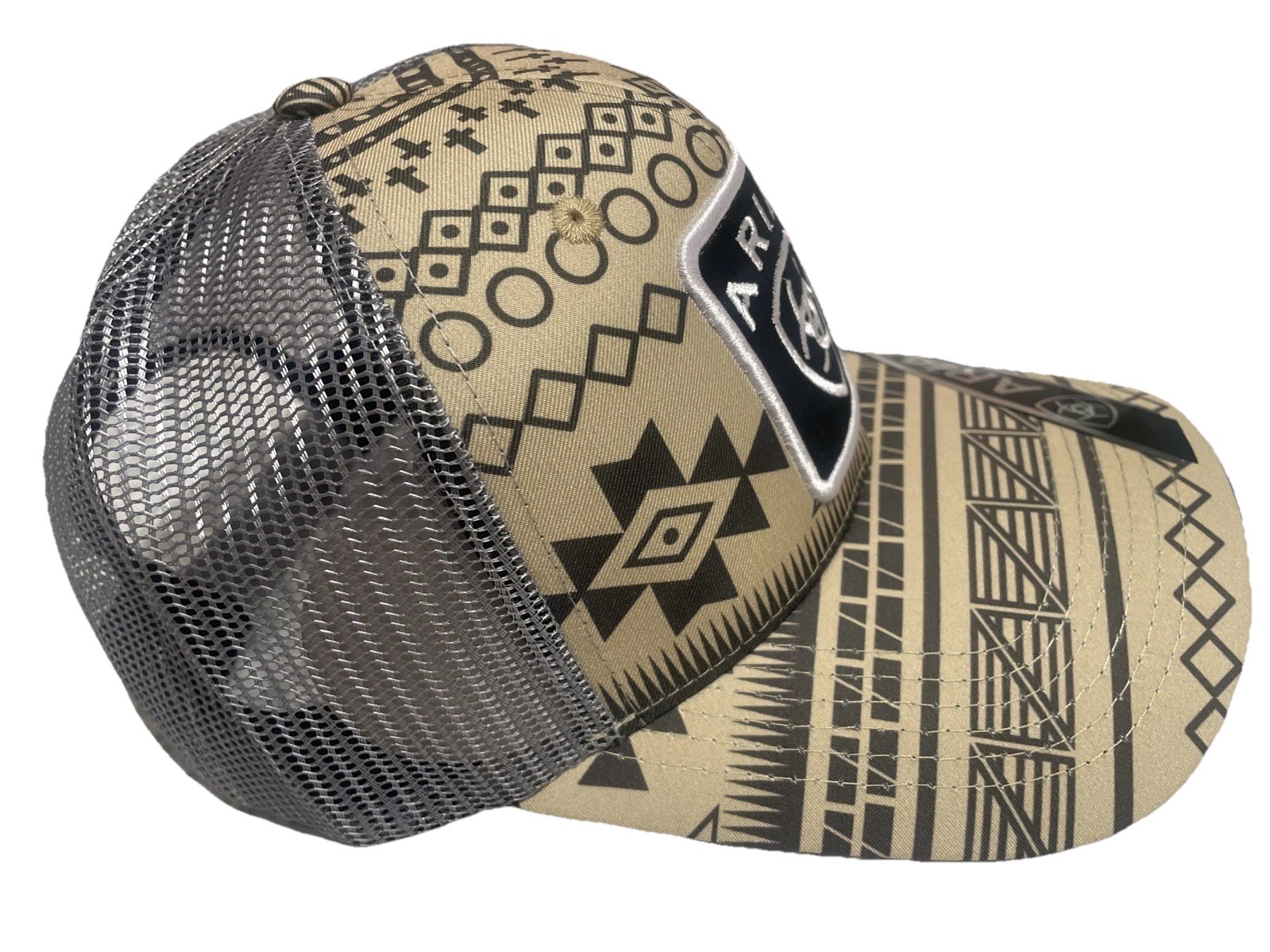 Ariat Mens B-Fit Shield Logo Mesh Back Snapback Cap Hat