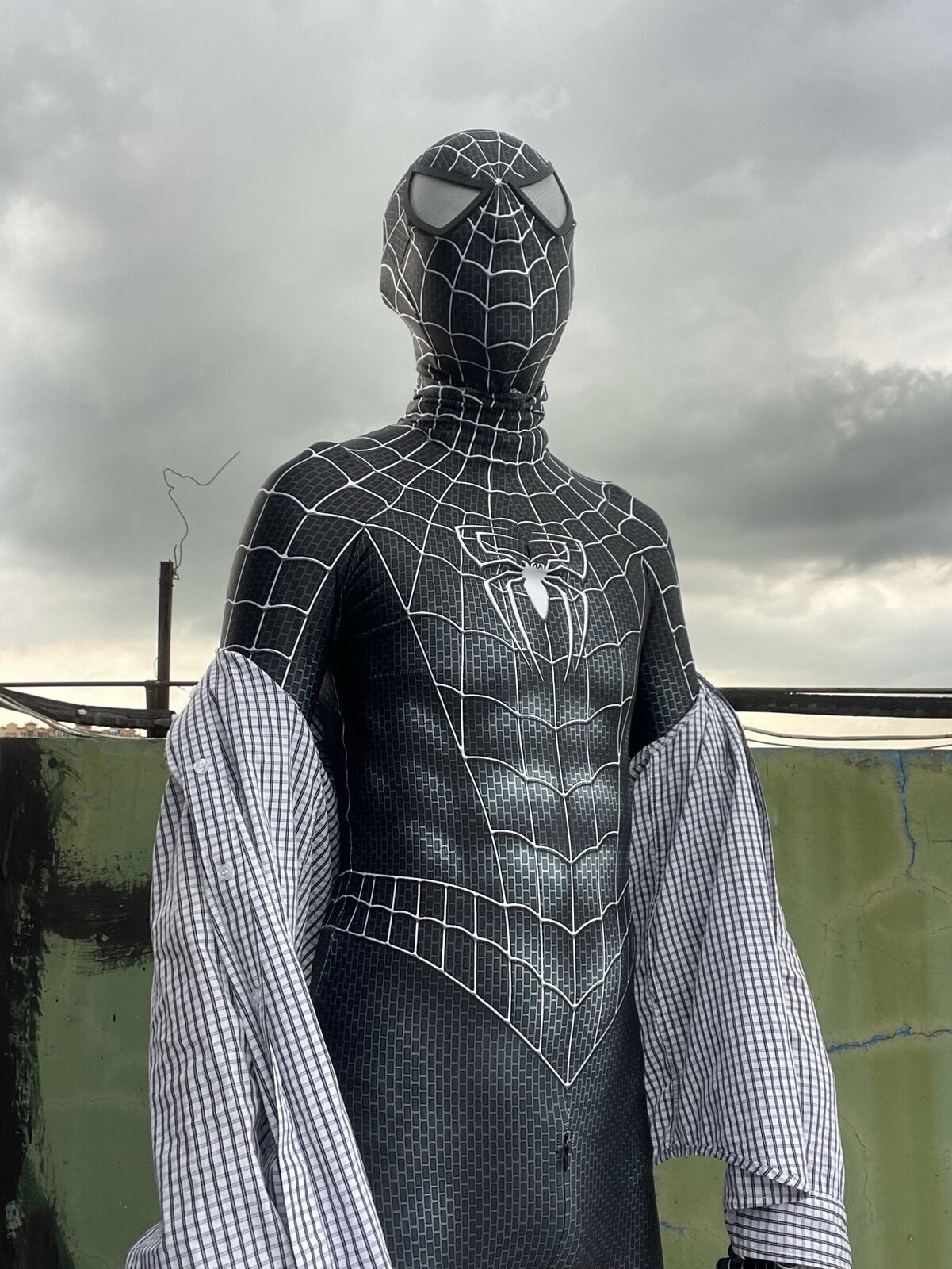 Black Venom Spiderman Jumpsuit Cosplay Adult Kids Suit Costume Halloween Party