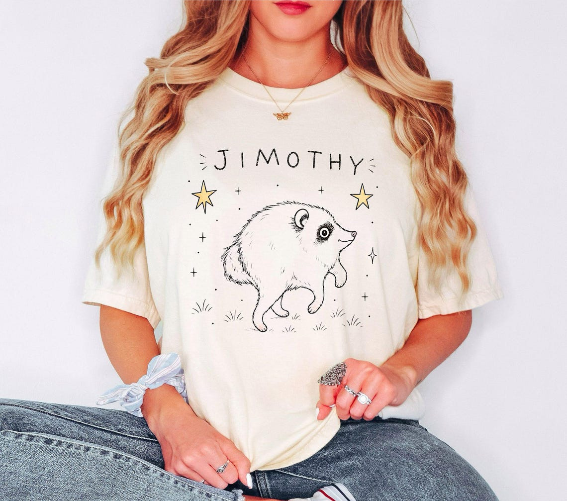 Jimothy Raccoon Short King Trash Panda Graphic Shirt