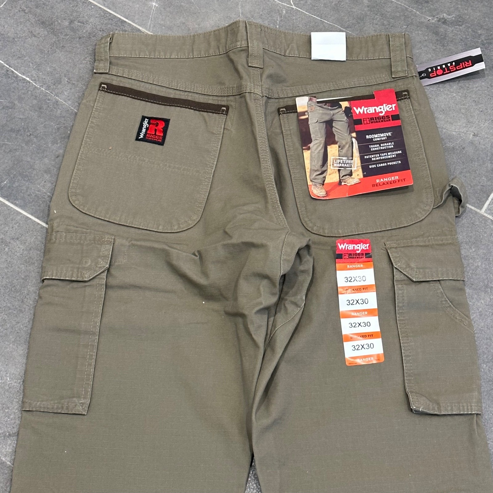 Wrangler RIGGS Workwear Ranger Pants Mens 32×30 Cargo Ripstop Relaxed