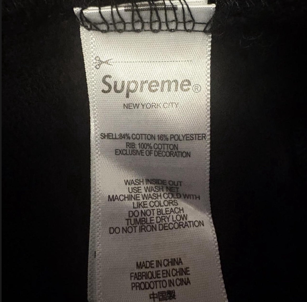 Supreme x Yohji Yamamoto Black Full Zip Skull Graphic Hoodie Embroidered M