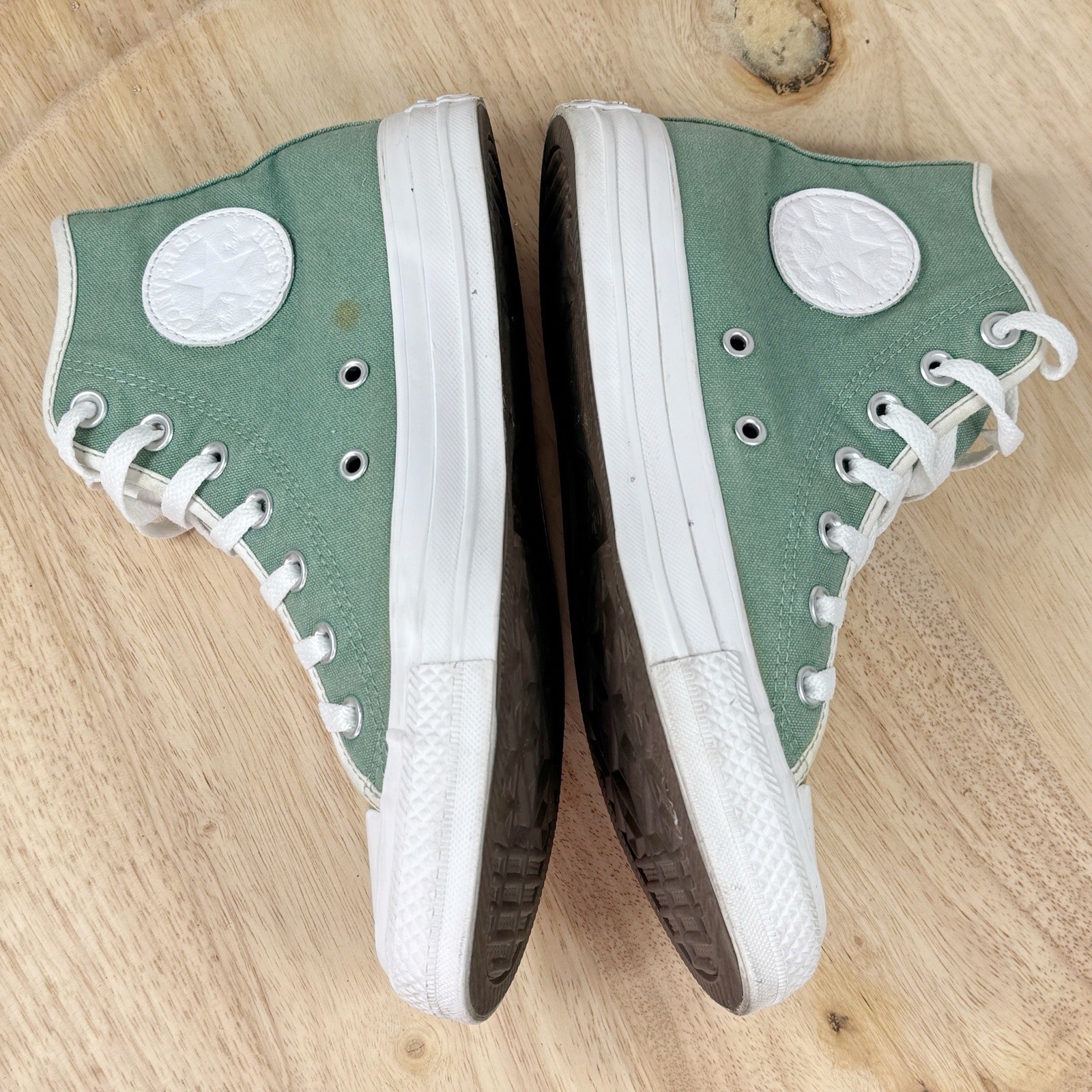 Converse Chuck Taylor Customized High Top Sneakers Sage Green 5 Men 7 Women