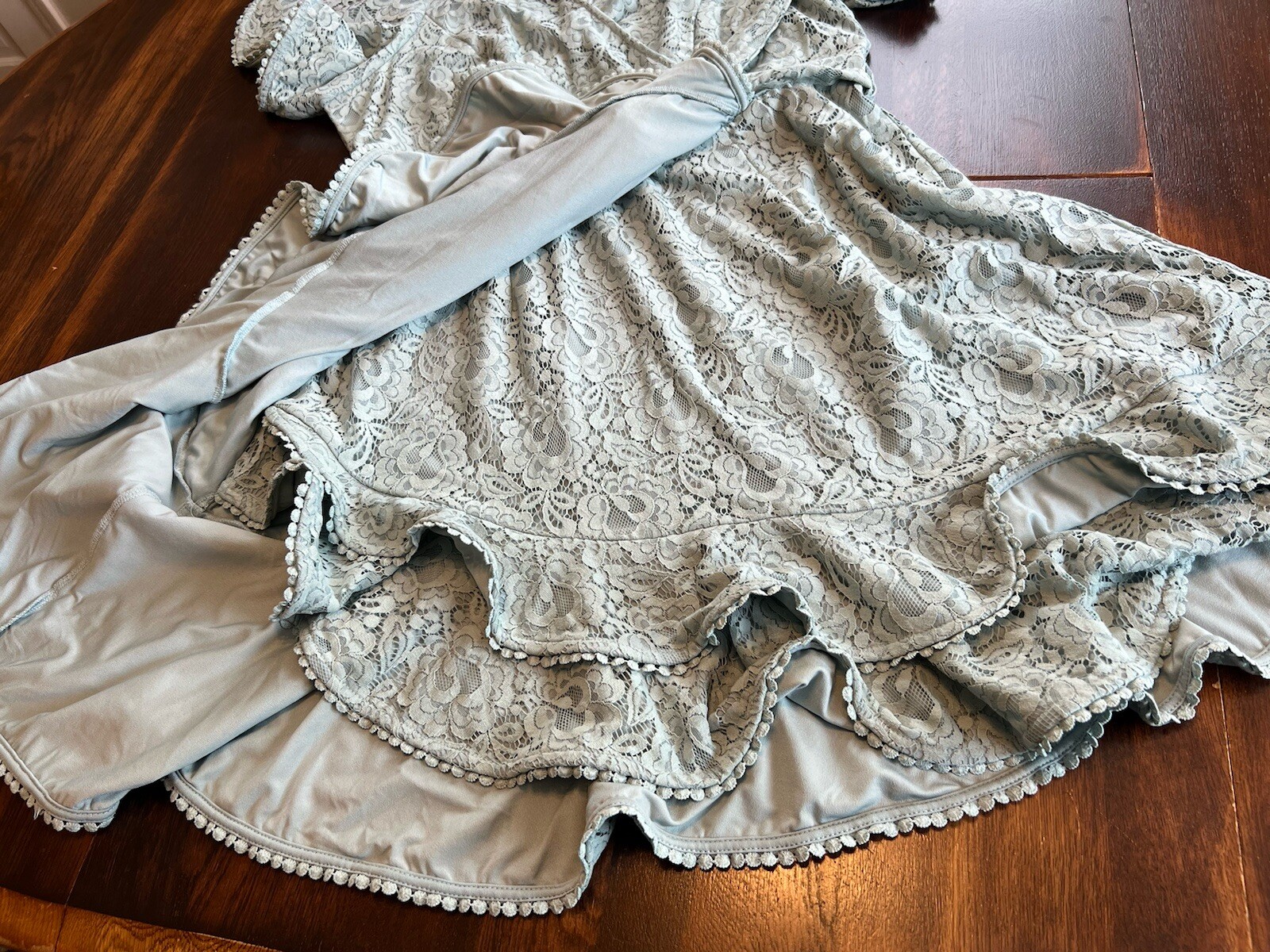 City Chic NWT Sweet Love Lace Wrap Dress Women’s Plus M/18 Sea Foam Green Short