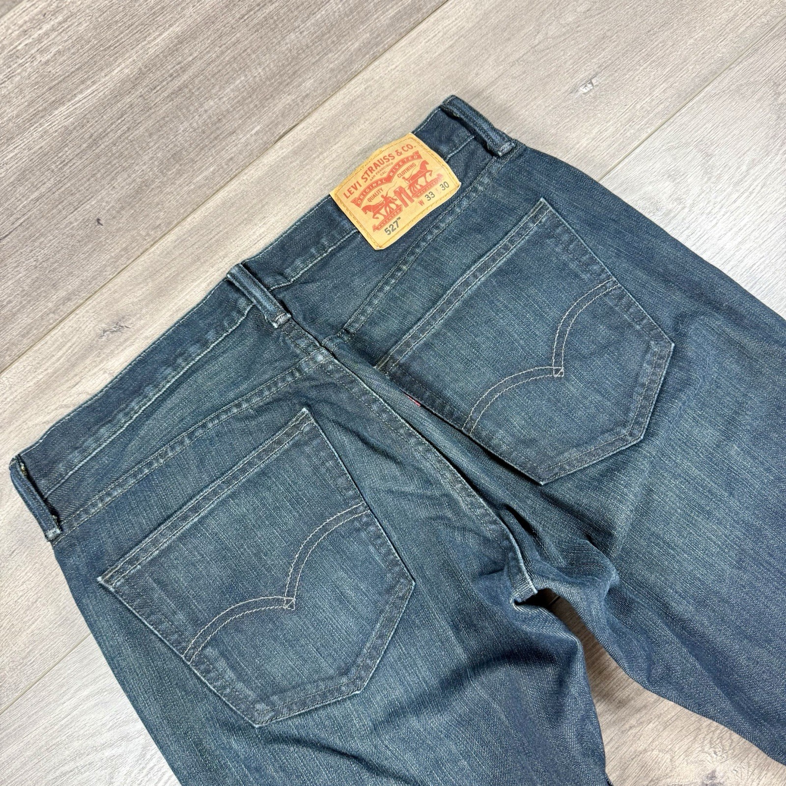 Levi’s 527 Low Rise Boot Cut Jeans Men’s 33 x 30 Blue Dark Wash Denim